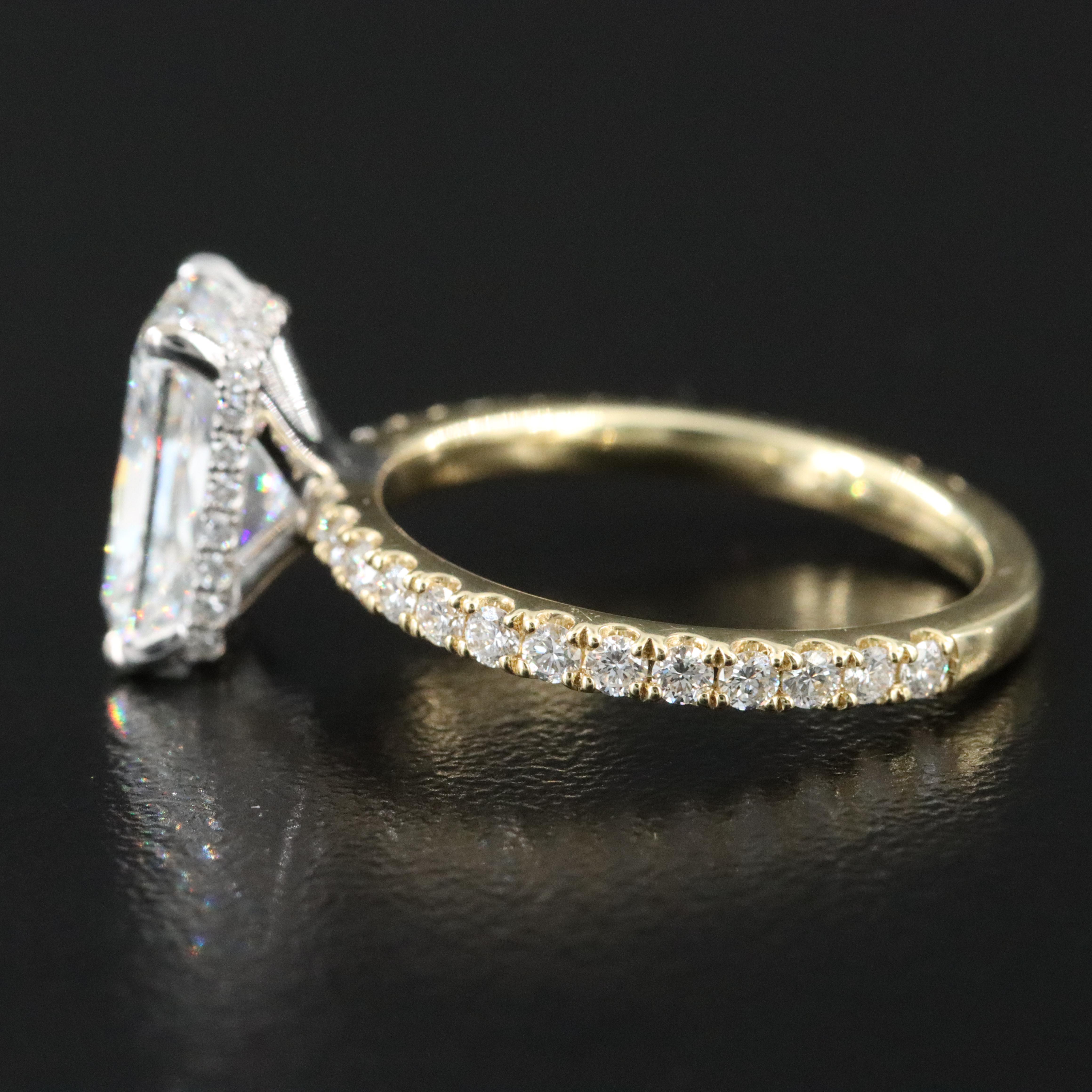 18K 3.10 CTW Lab Grown Diamond Ring with IGI Online Report