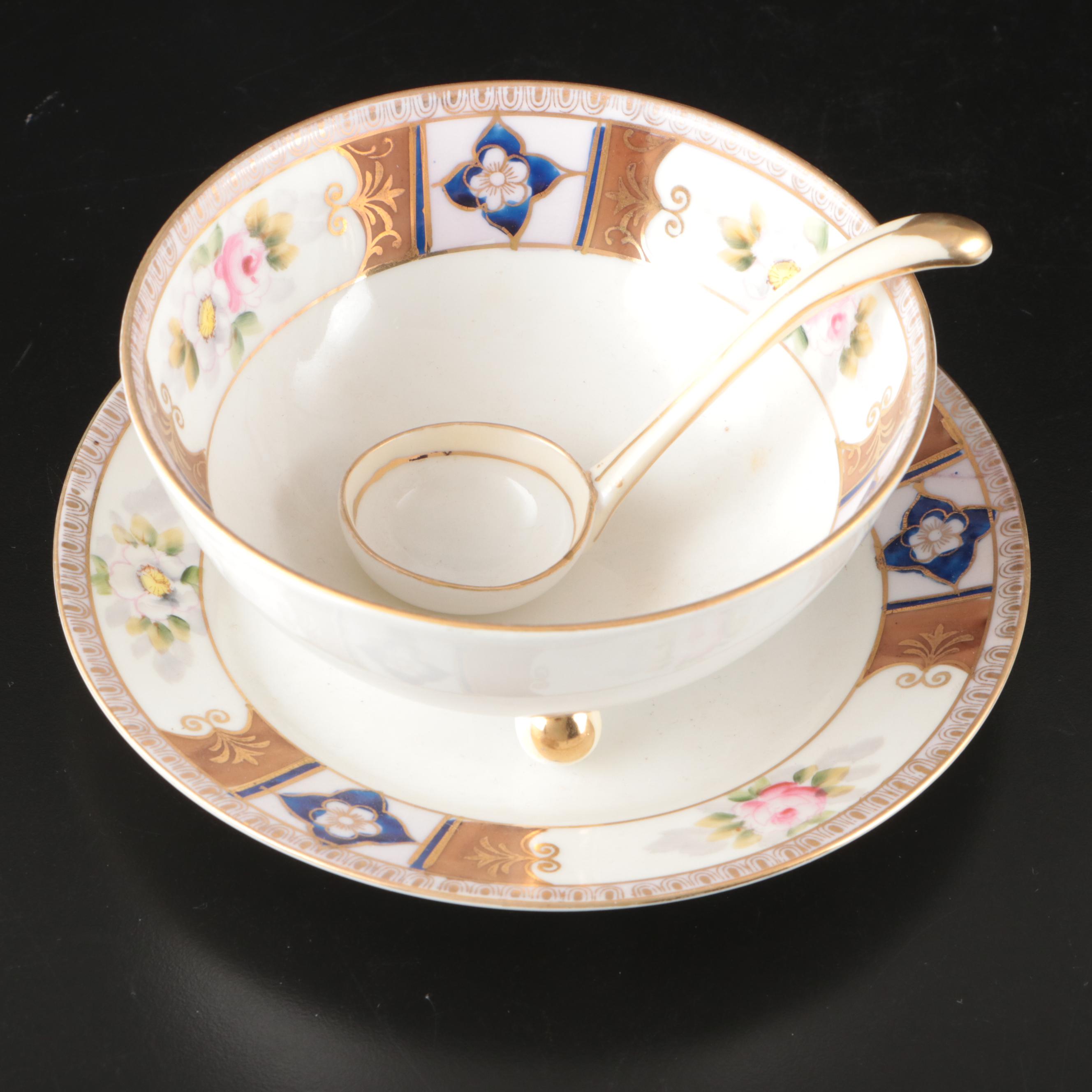 Noritake and Hutschenreuther Floral Porcelain Serveware, Mid-20th Century