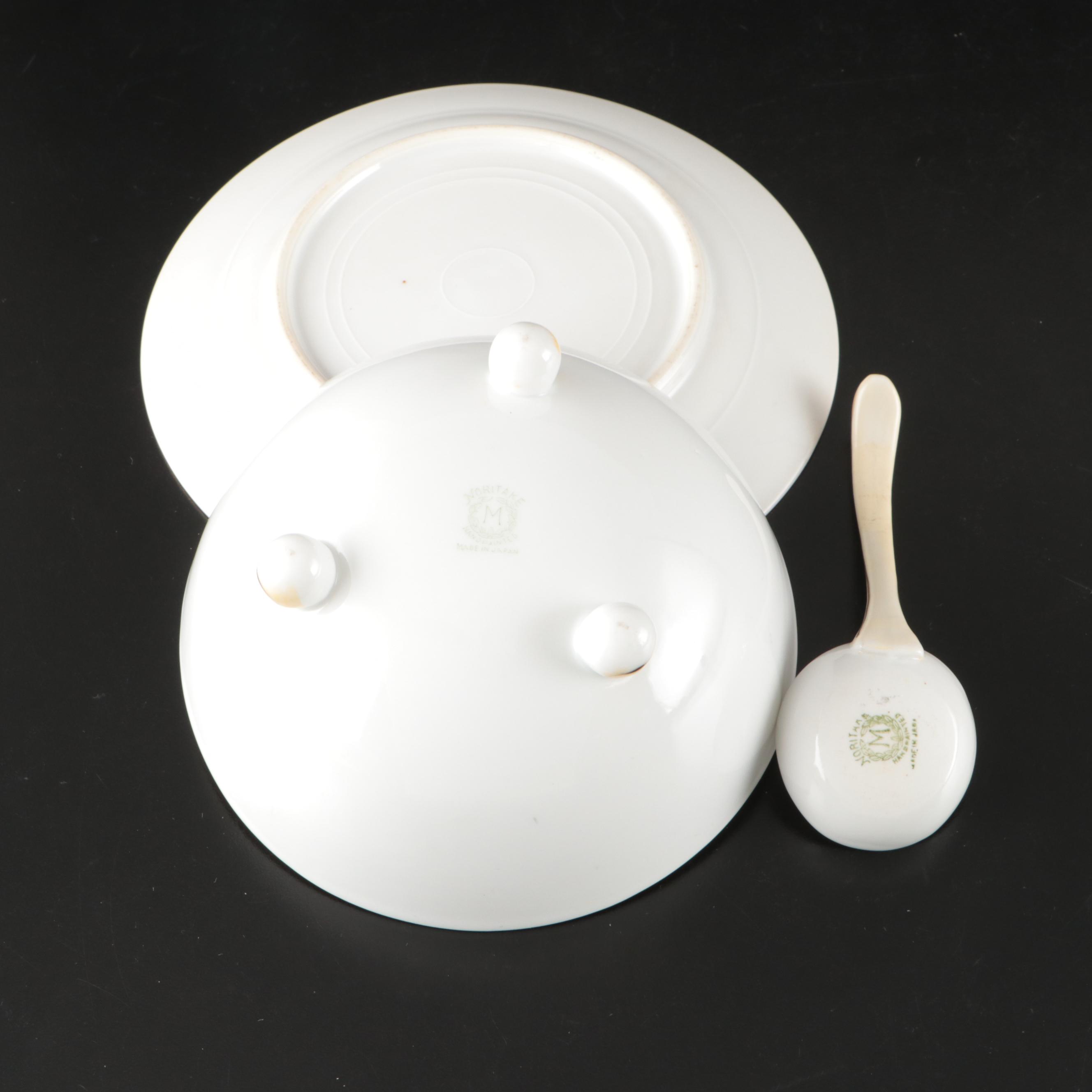 Noritake and Hutschenreuther Floral Porcelain Serveware, Mid-20th Century