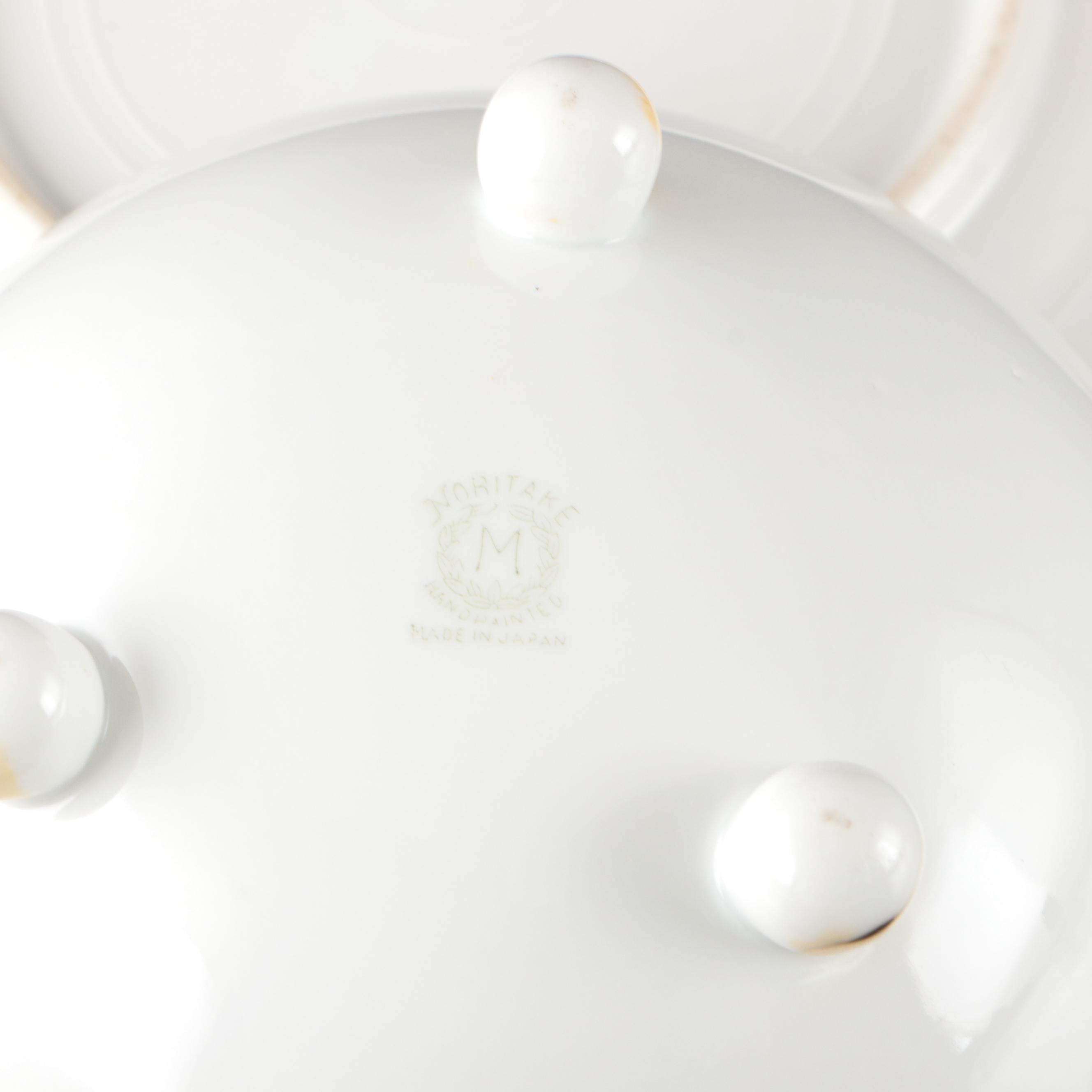 Noritake and Hutschenreuther Floral Porcelain Serveware, Mid-20th Century