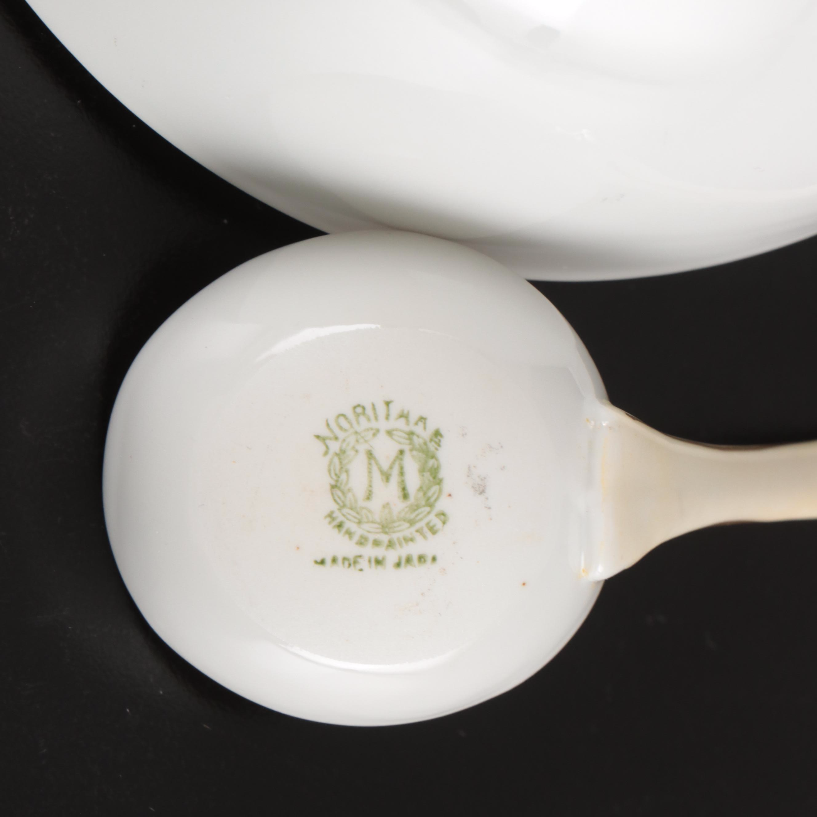 Noritake and Hutschenreuther Floral Porcelain Serveware, Mid-20th Century