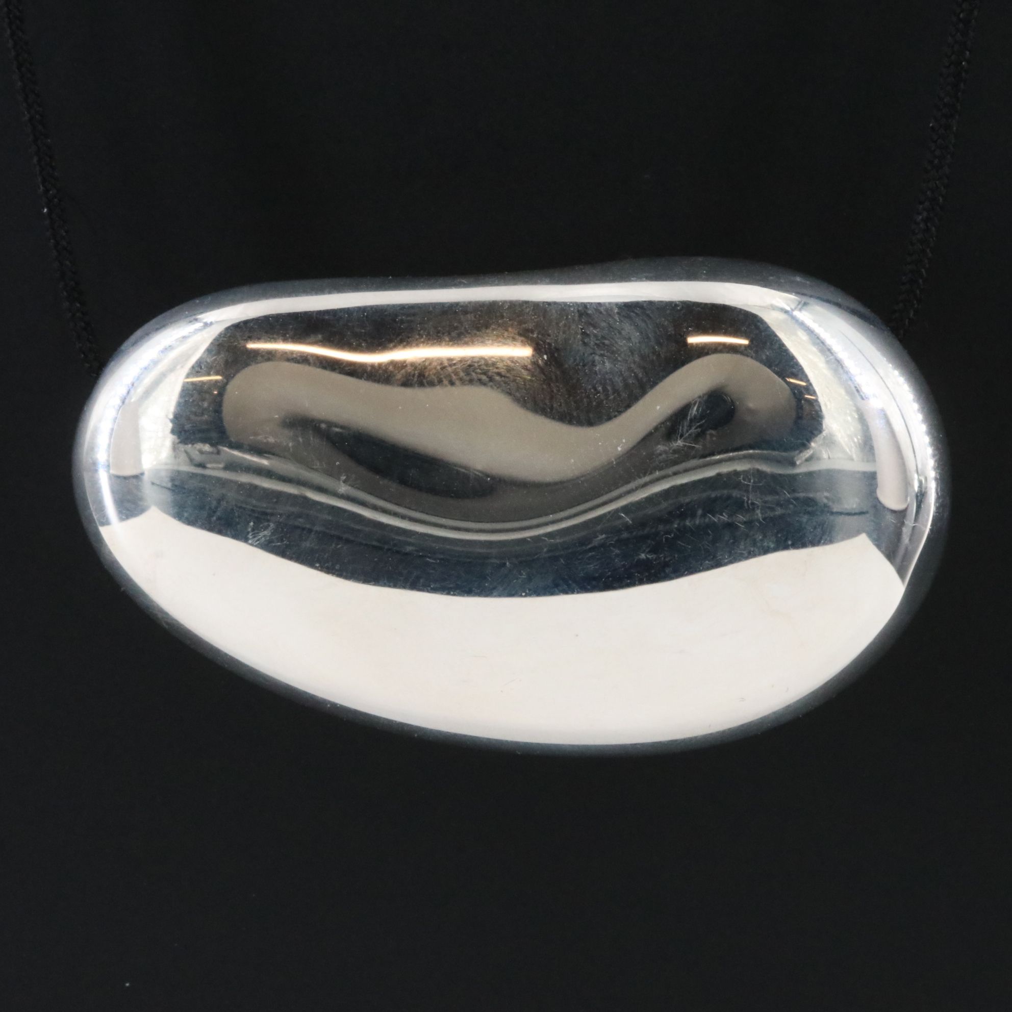 Elsa Peretti for Tiffany & Co. Sterling Large Bean Design Pendant Necklace