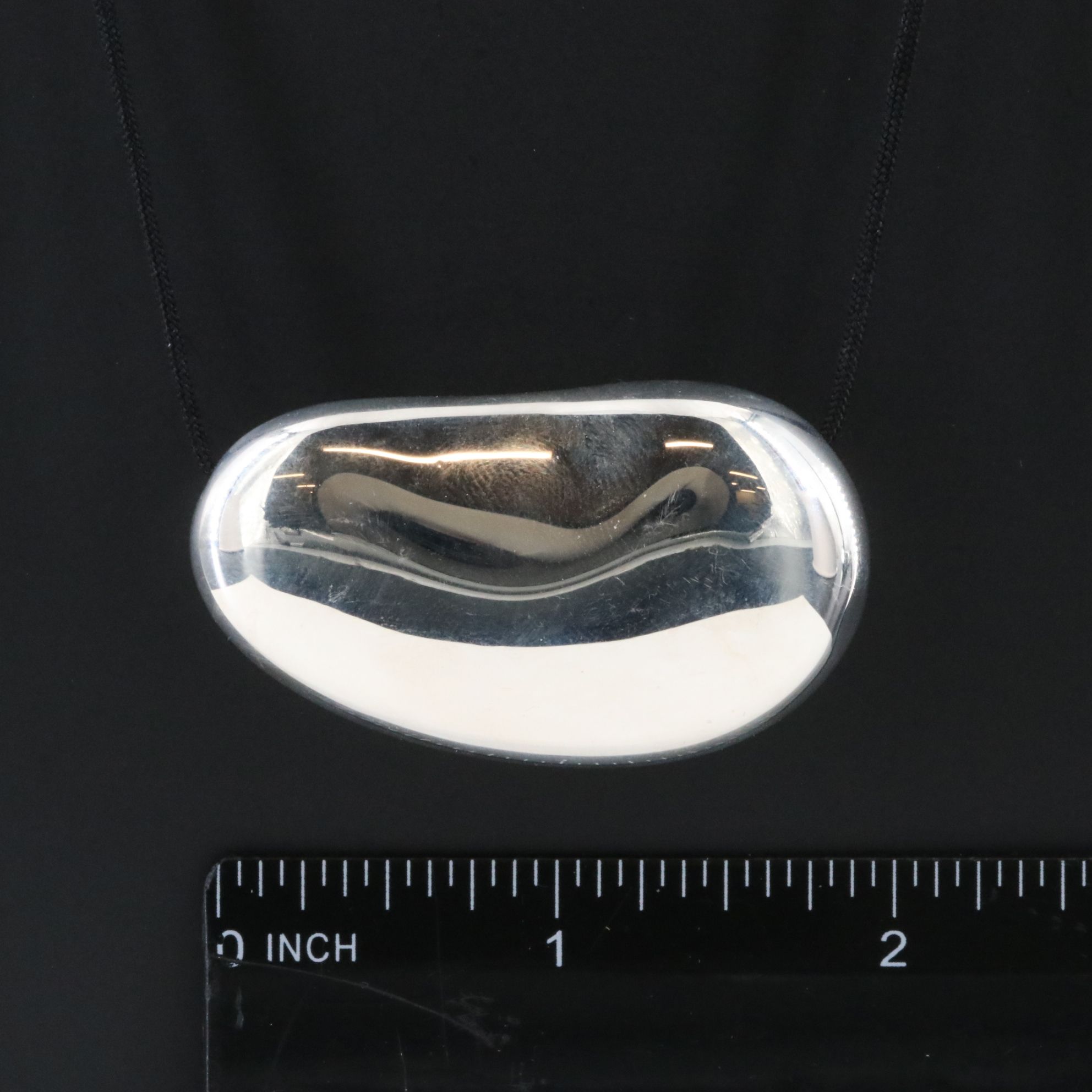 Elsa Peretti for Tiffany & Co. Sterling Large Bean Design Pendant Necklace