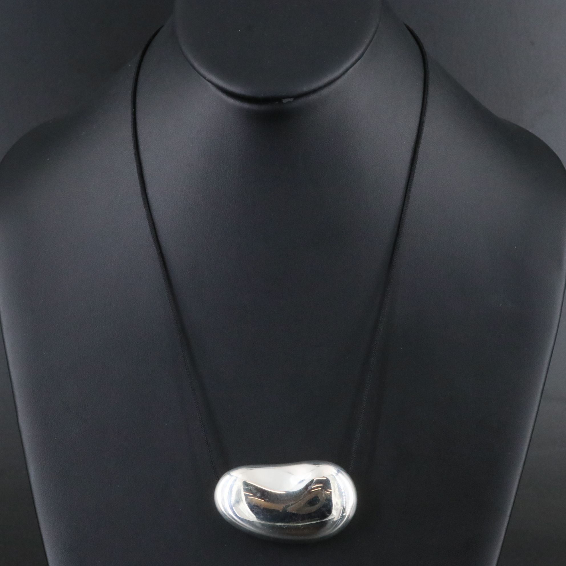 Elsa Peretti for Tiffany & Co. Sterling Large Bean Design Pendant Necklace
