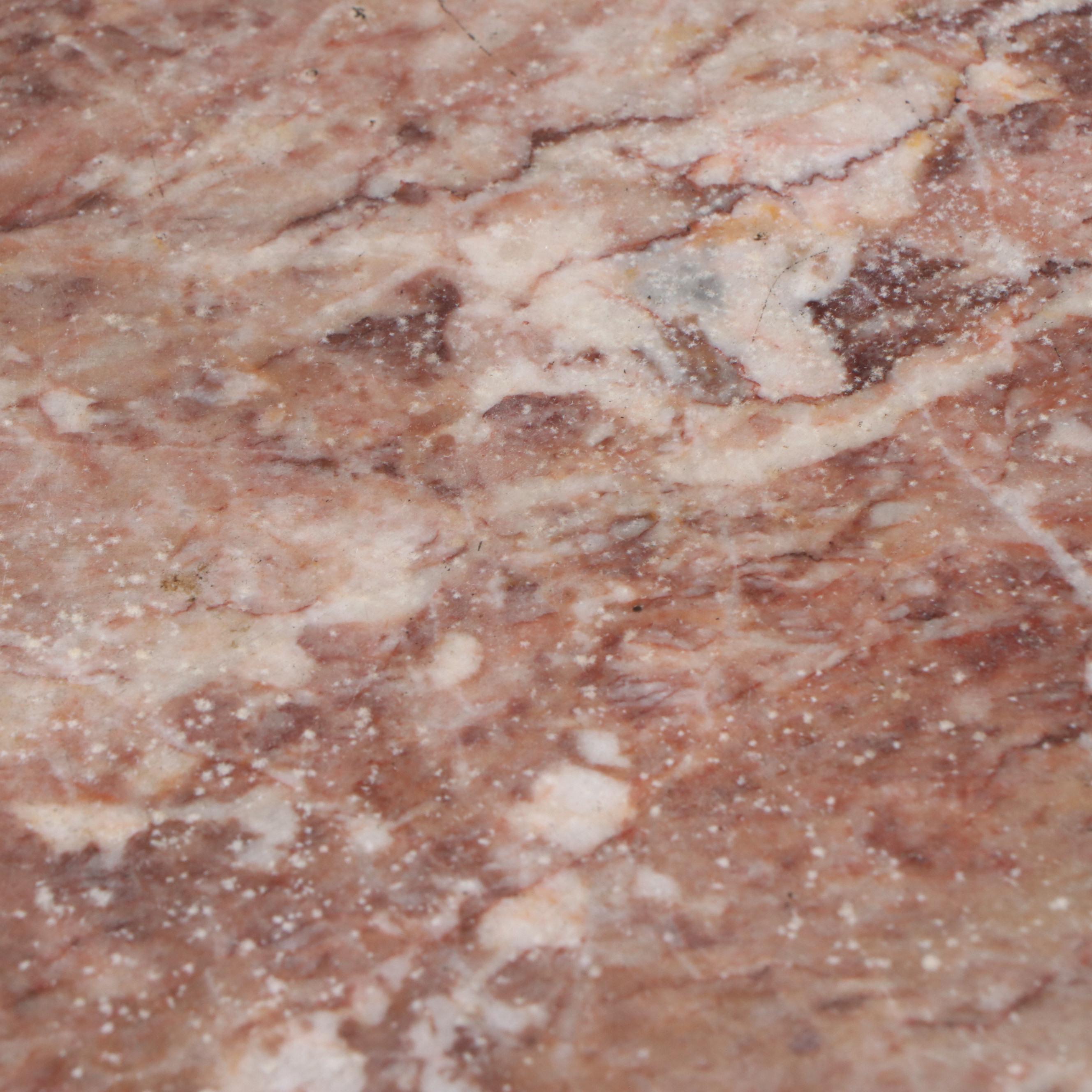 Chinese Marble and Rosewood Stand