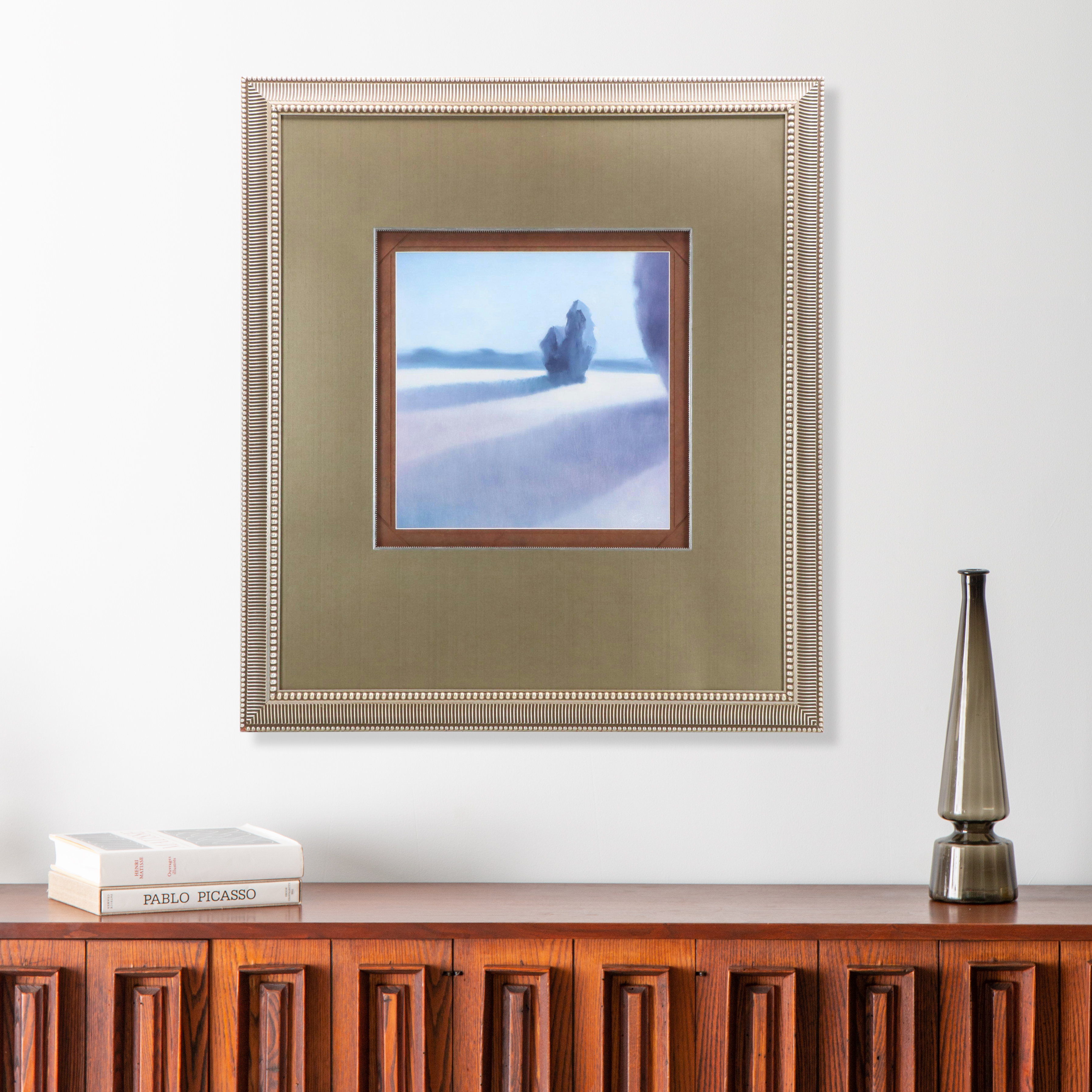 Offset Lithographs After Jeff Surret Blue Toned Stylized Landscapes, 2002