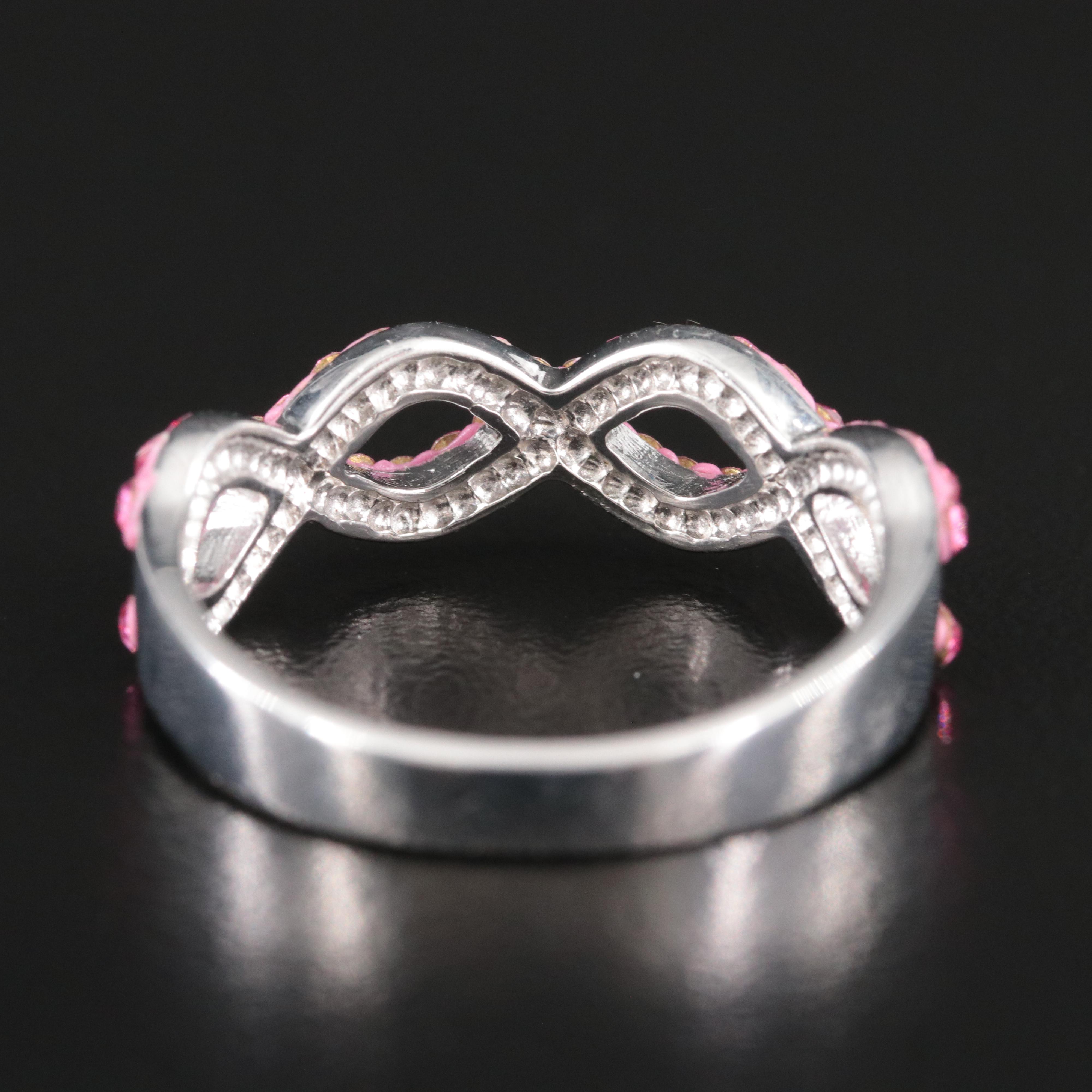 Sterling Rhinestone Open Work Ring