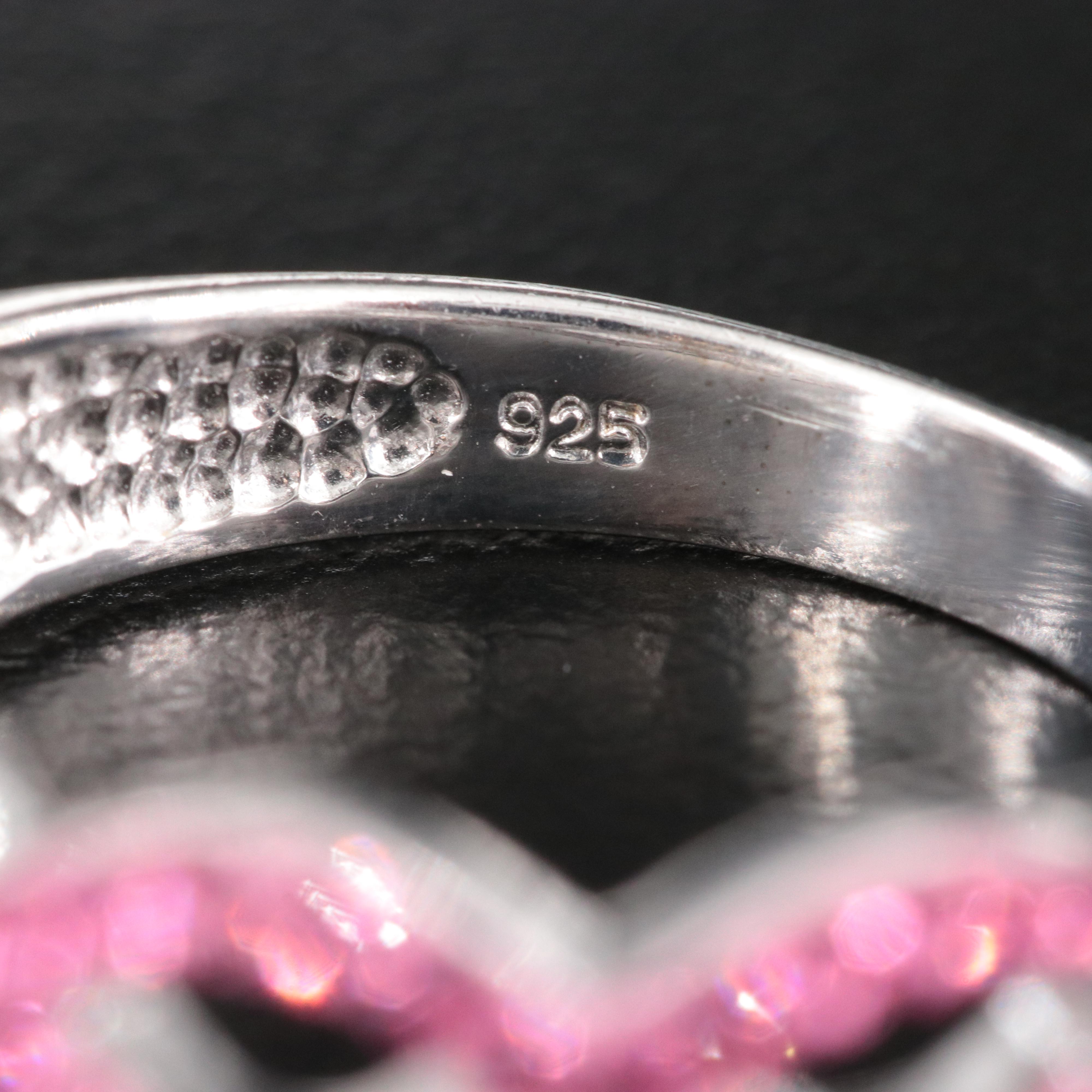 Sterling Rhinestone Open Work Ring