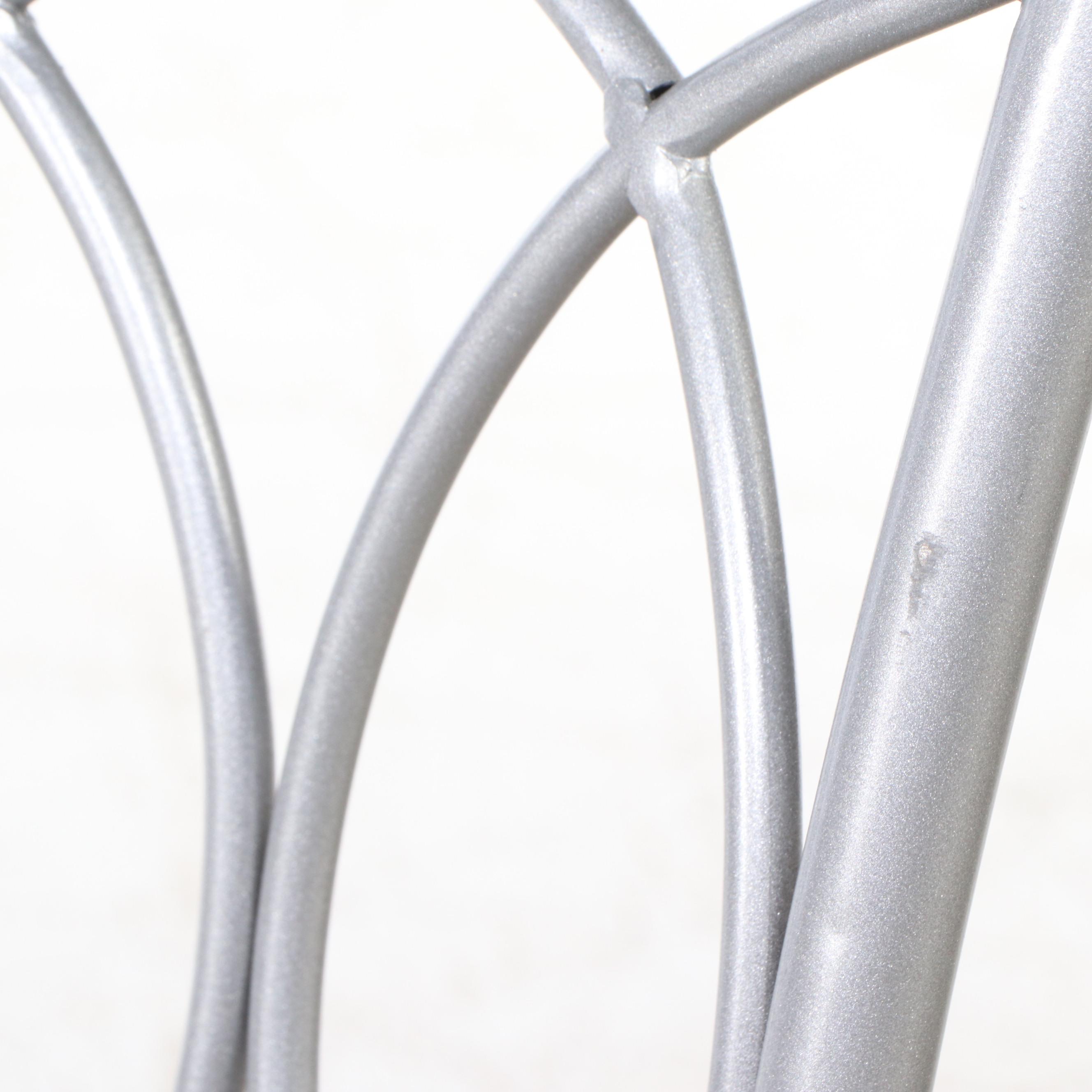 Pair of Contemporary Vinyl Upholstered Metal Barstools