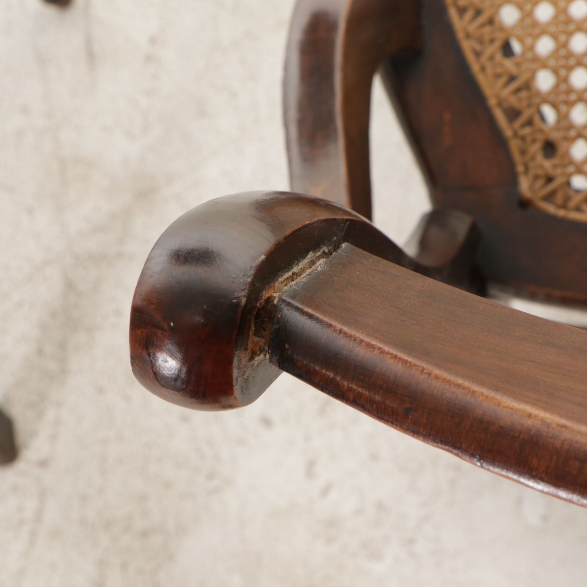 Pair of  Victorian Ladder Back Side Chairs with Caned Seats