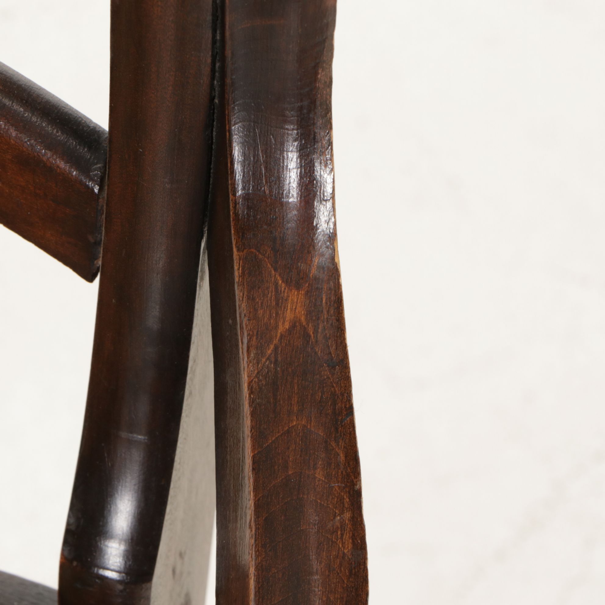 Pair of  Victorian Ladder Back Side Chairs with Caned Seats