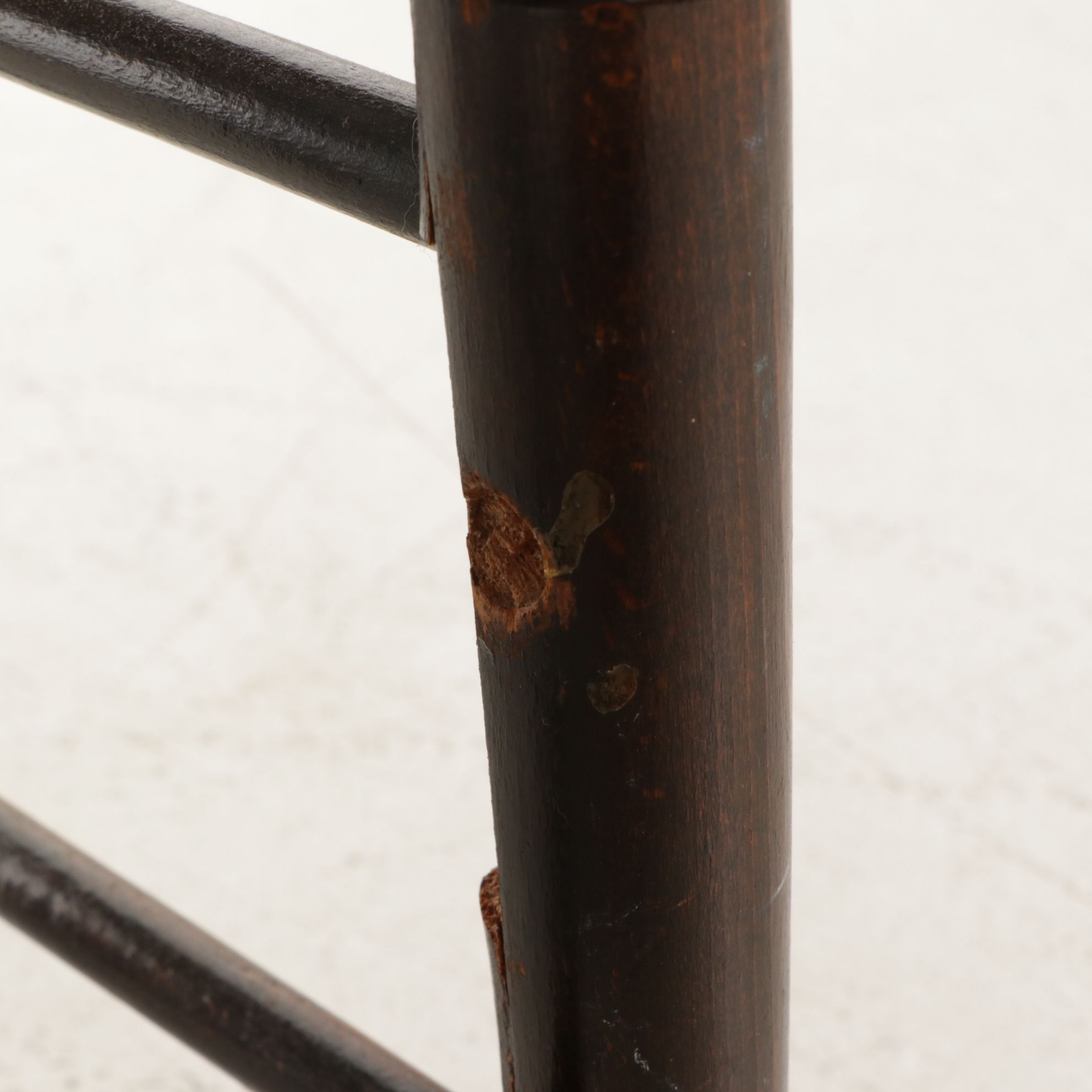 Pair of  Victorian Ladder Back Side Chairs with Caned Seats