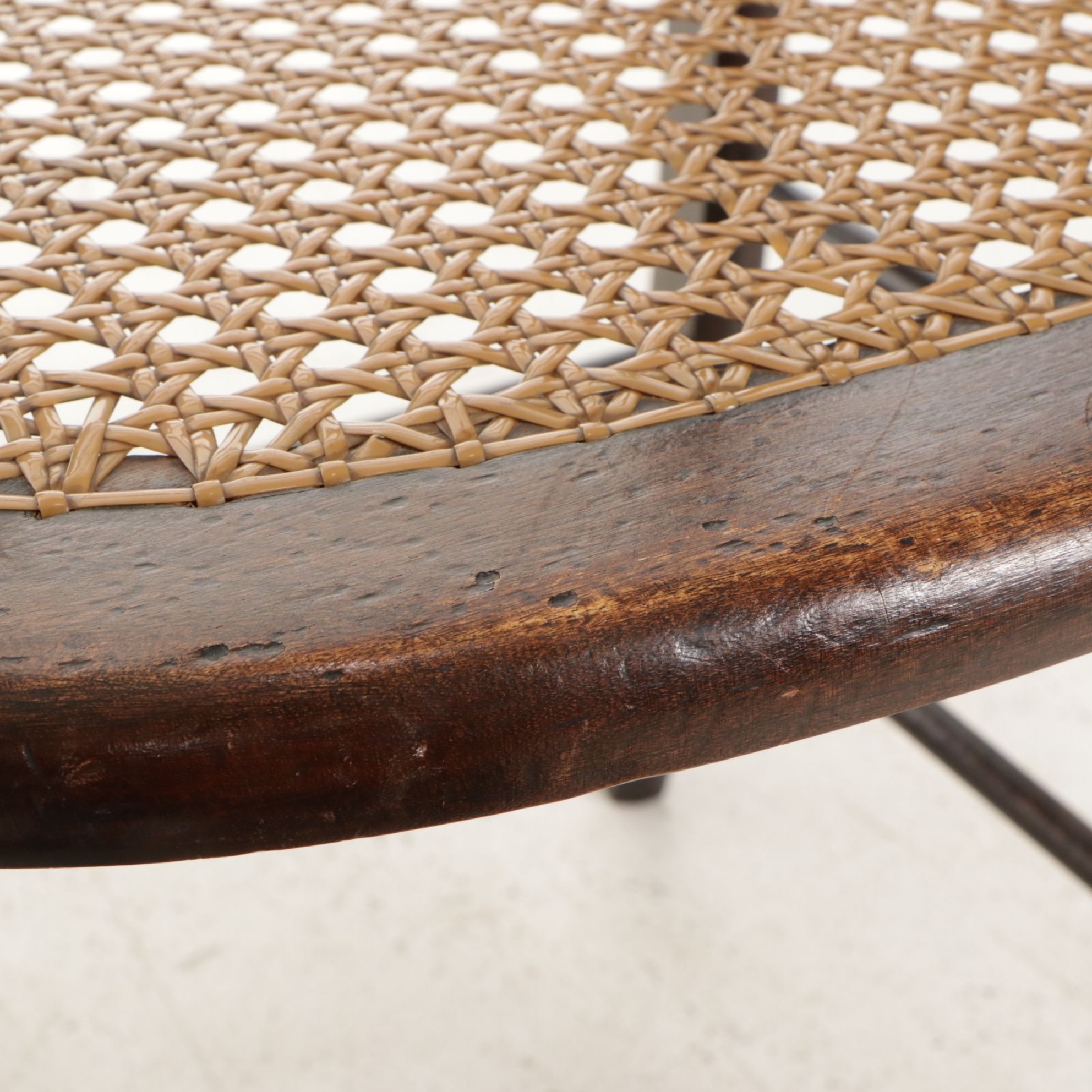 Pair of  Victorian Ladder Back Side Chairs with Caned Seats
