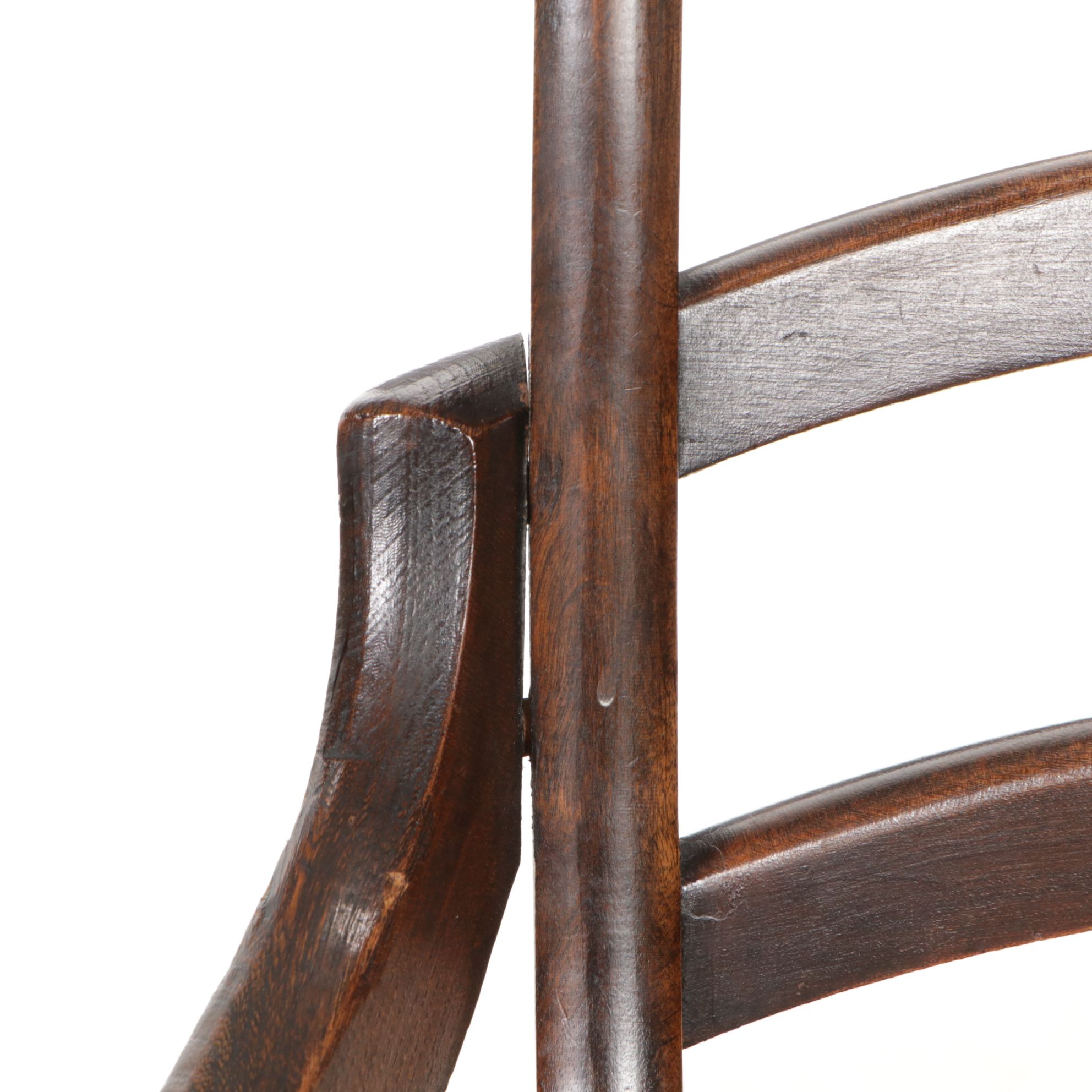 Pair of  Victorian Ladder Back Side Chairs with Caned Seats