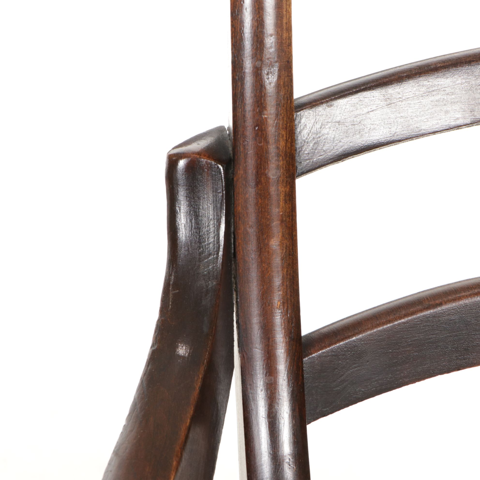 Pair of  Victorian Ladder Back Side Chairs with Caned Seats