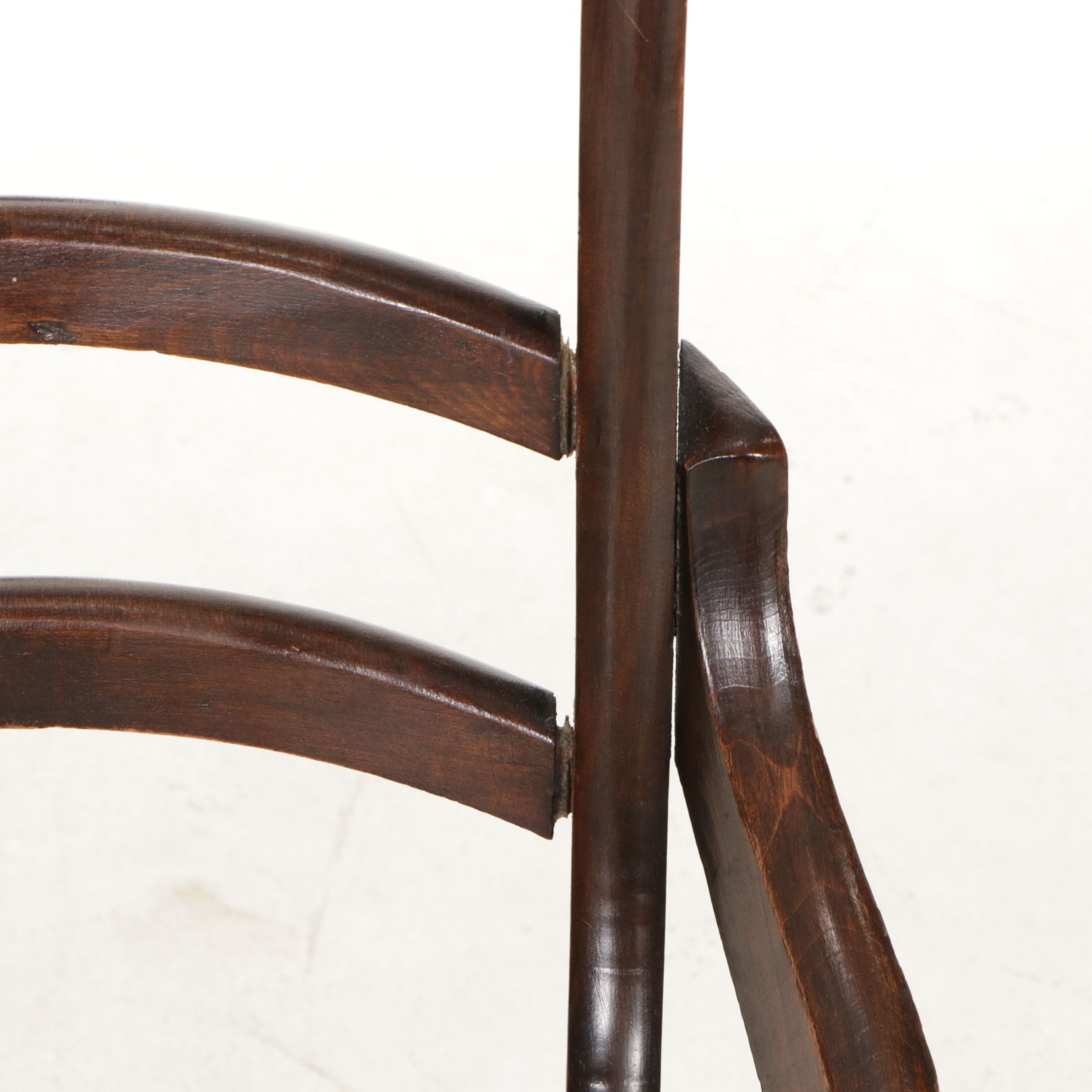 Pair of  Victorian Ladder Back Side Chairs with Caned Seats