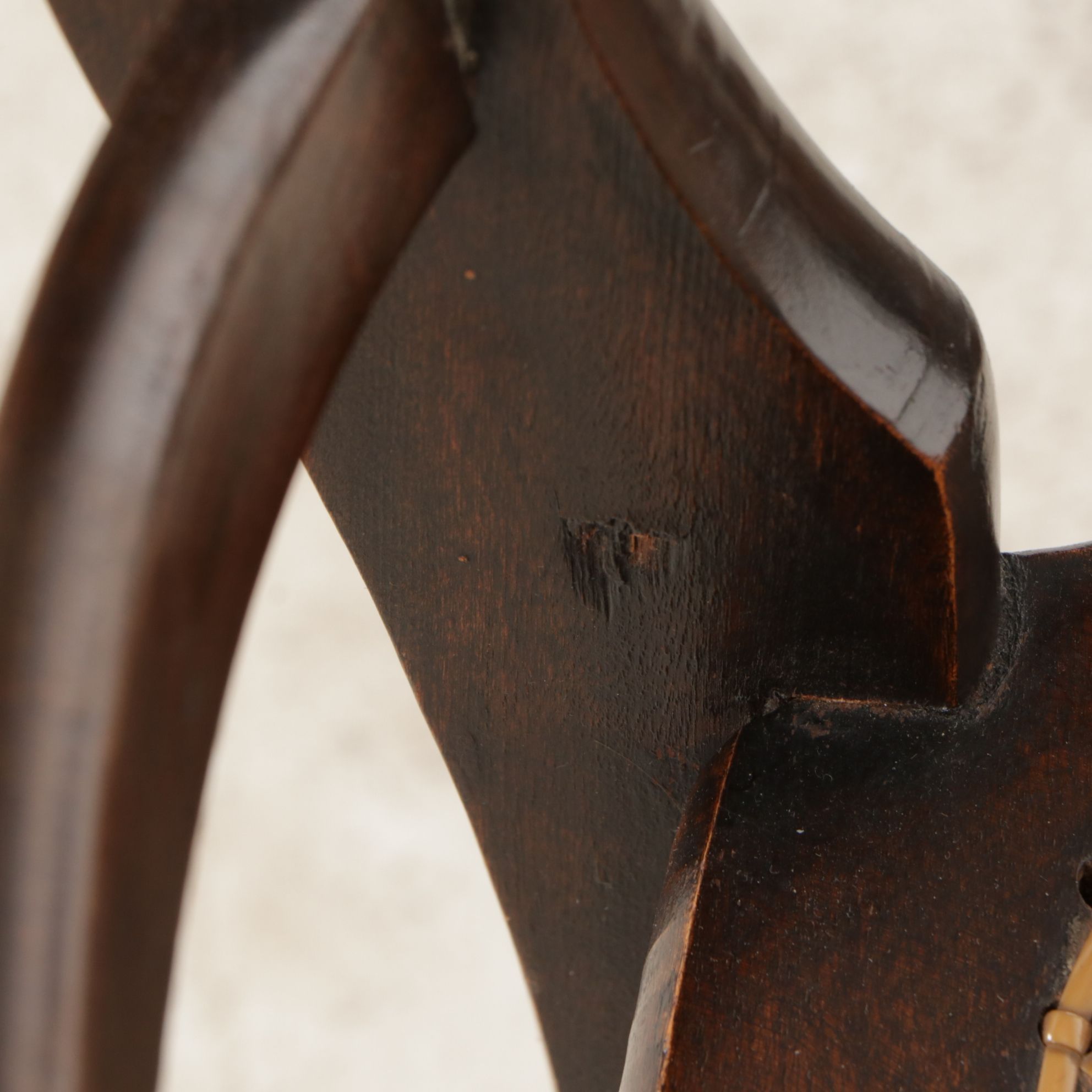 Pair of  Victorian Ladder Back Side Chairs with Caned Seats