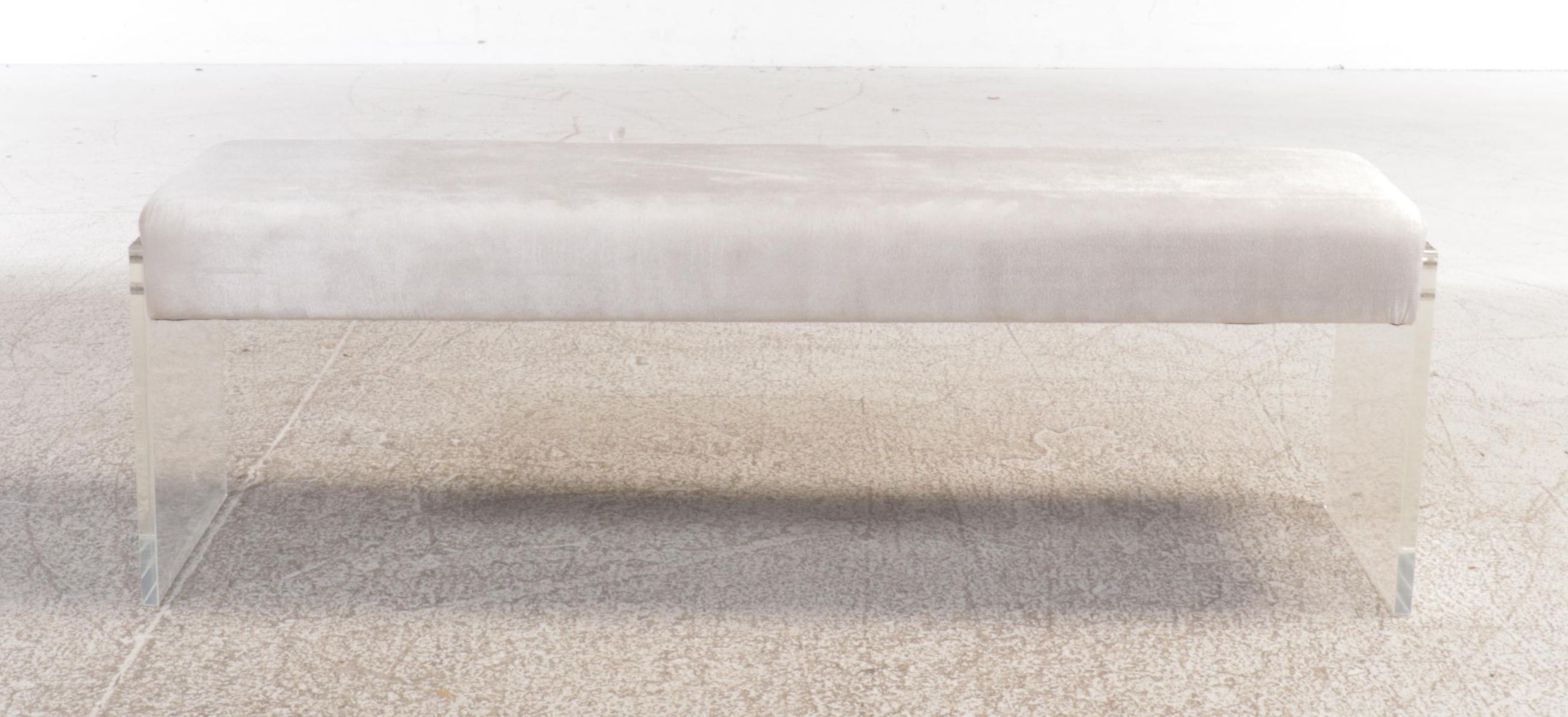 Braxton Studio Modern Contemporary Acrylic and Upholstered Bench