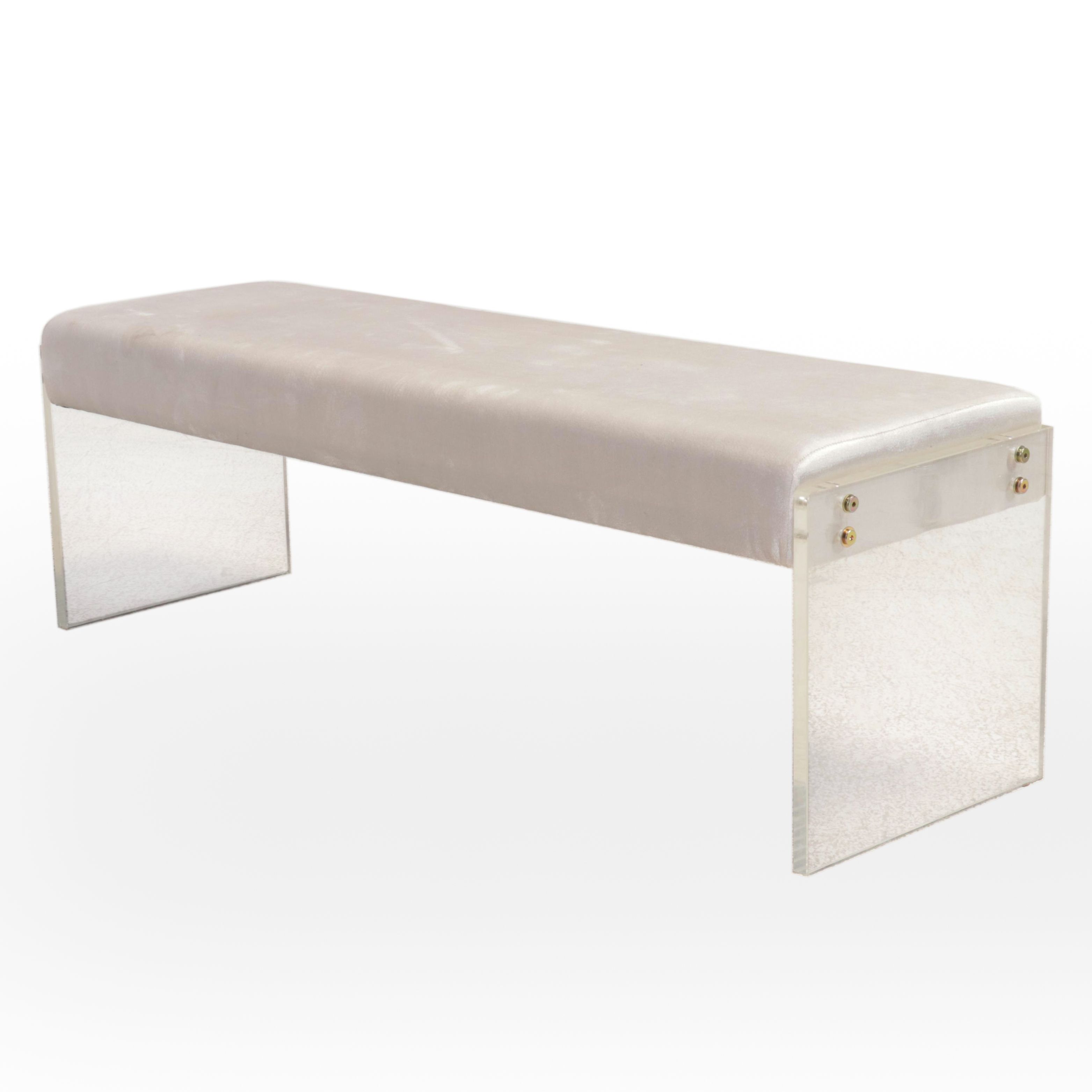 Braxton Studio Modern Contemporary Acrylic and Upholstered Bench