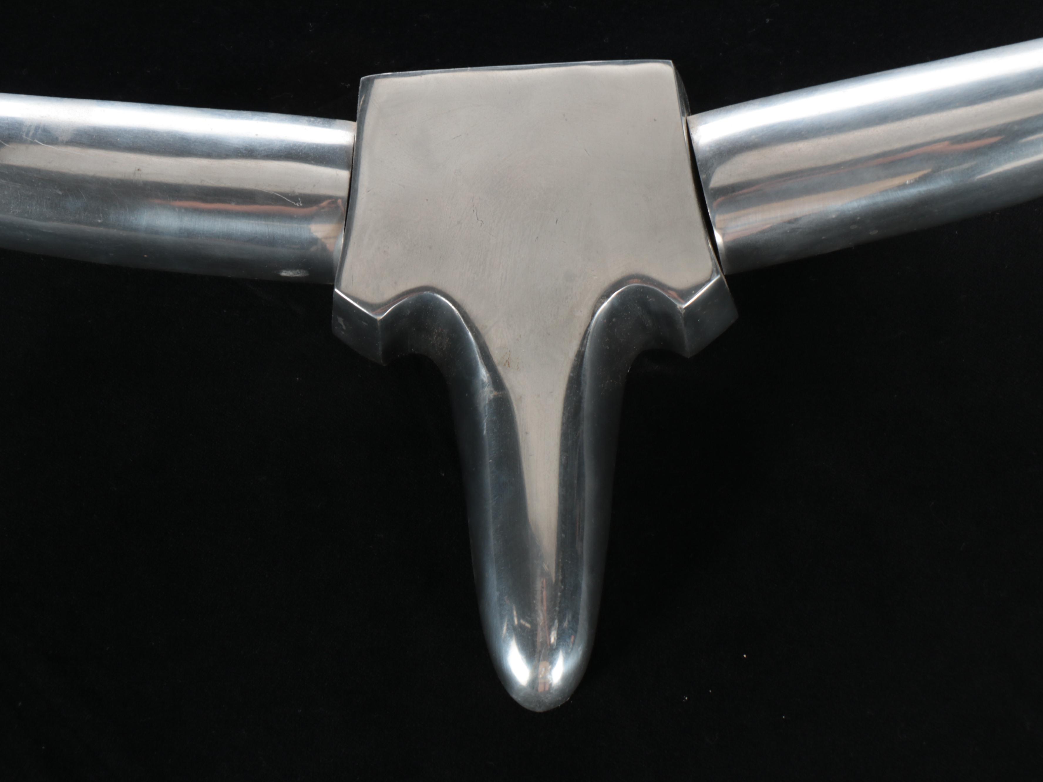 Minimalist Modern Metal Longhorn Head Wall Hanging