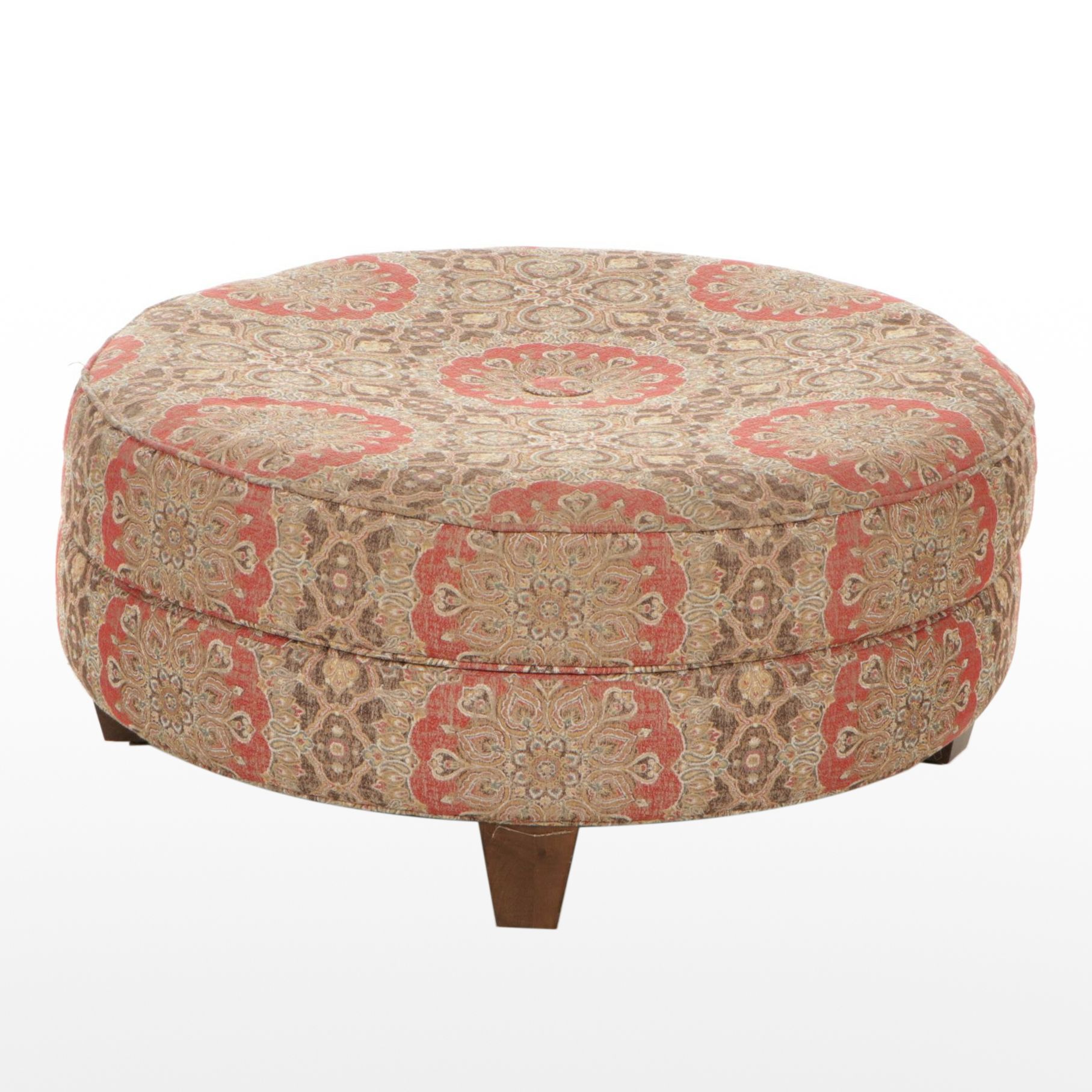 FrontRoom Furnishings Round Upholstered Ottoman