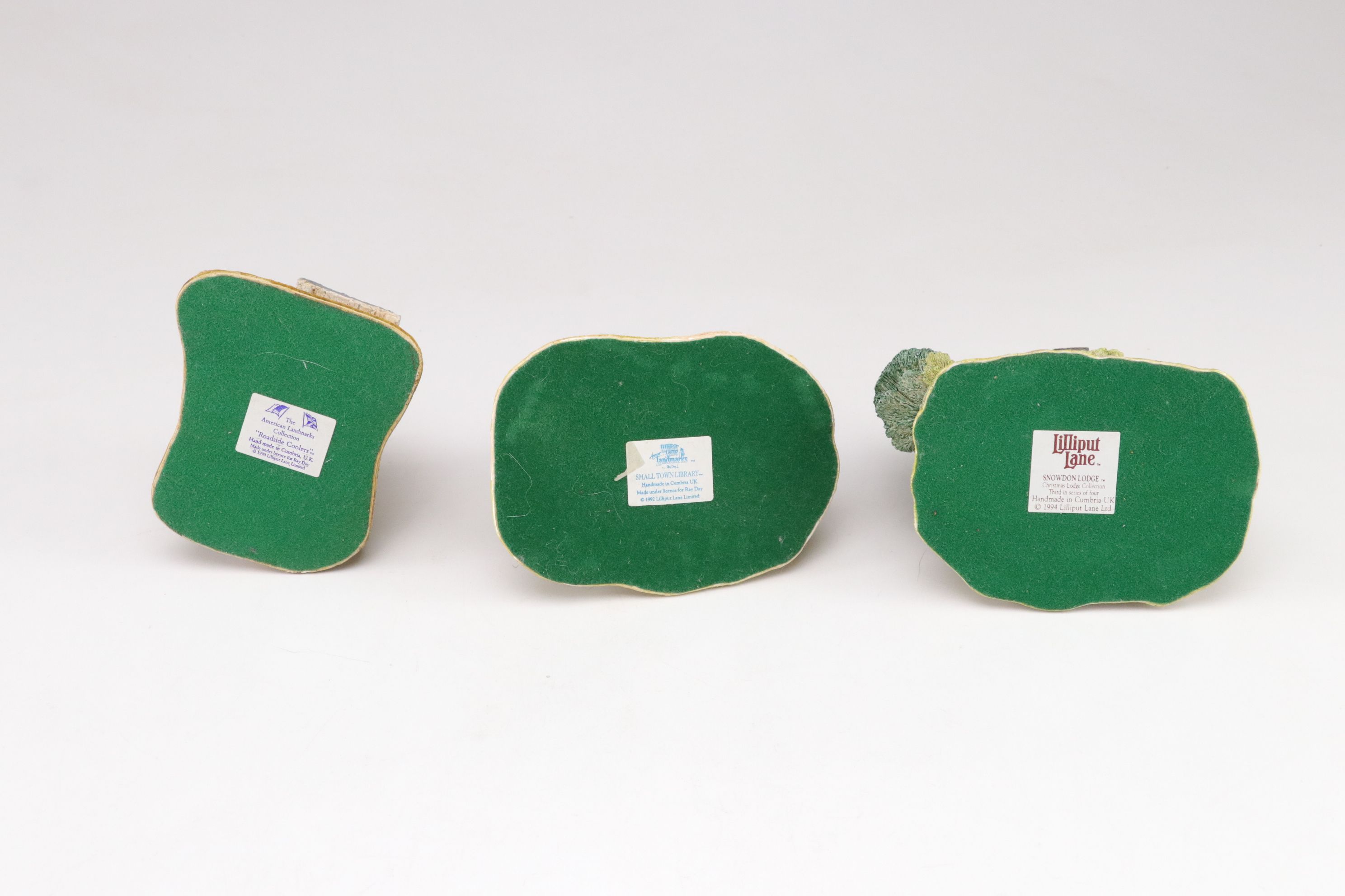 Six Lilliput Lane Buildings with "Roadside Coolers" and "Snowdon Lodge"