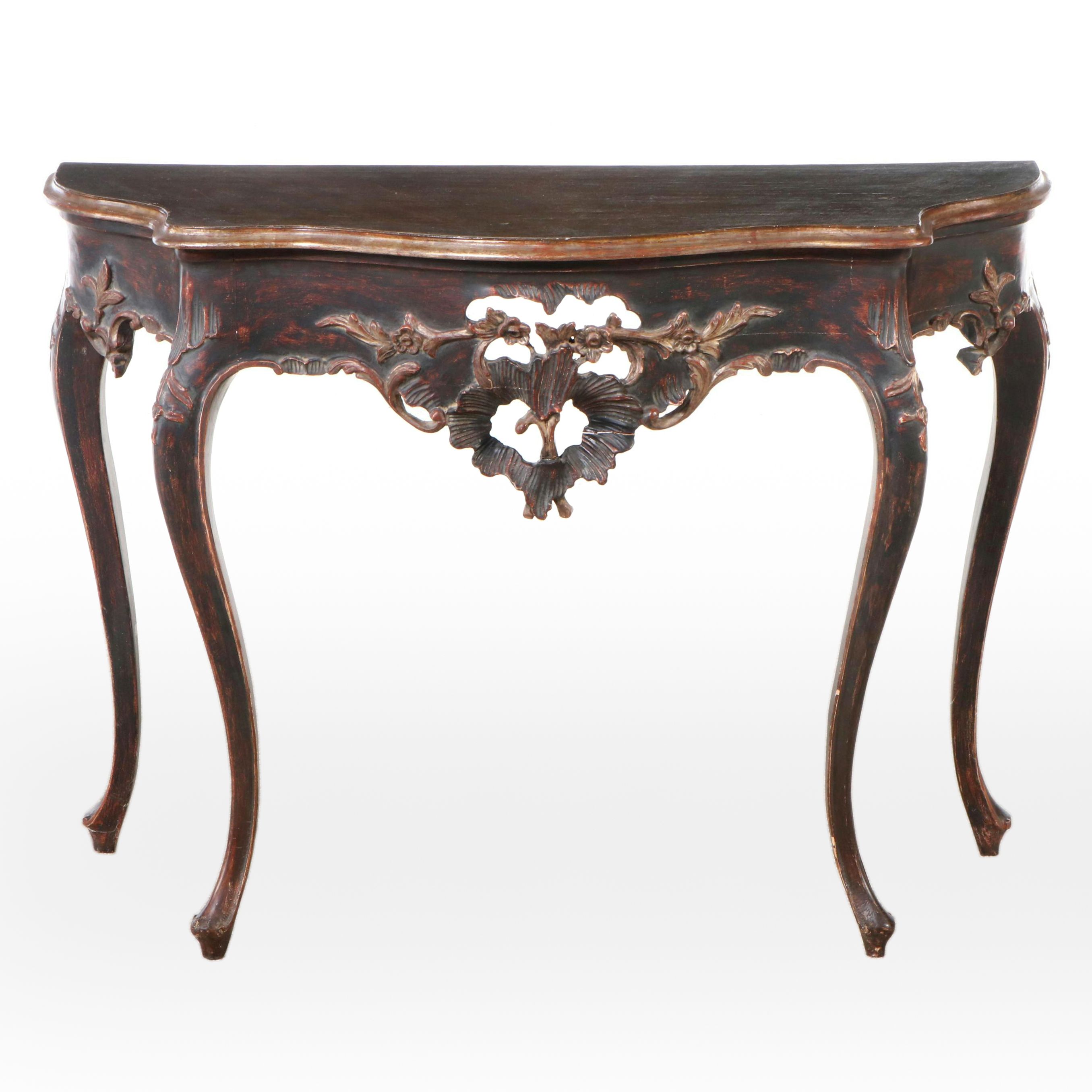 Baroque Style Painted Wooden Hall Table