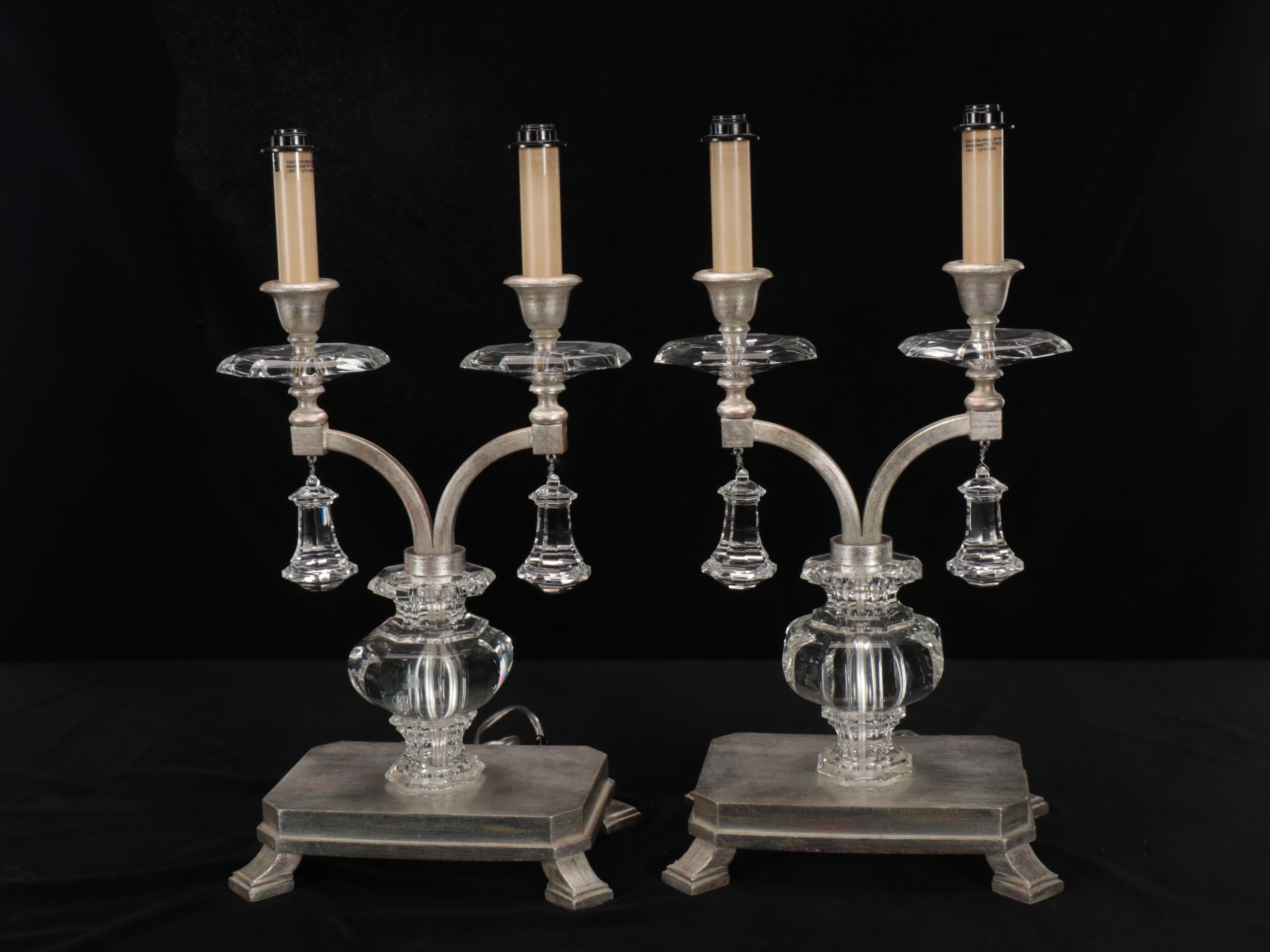 Fine Art Lighting "Eaton Place" Designer Series Gilt and Crystal Table Lamps