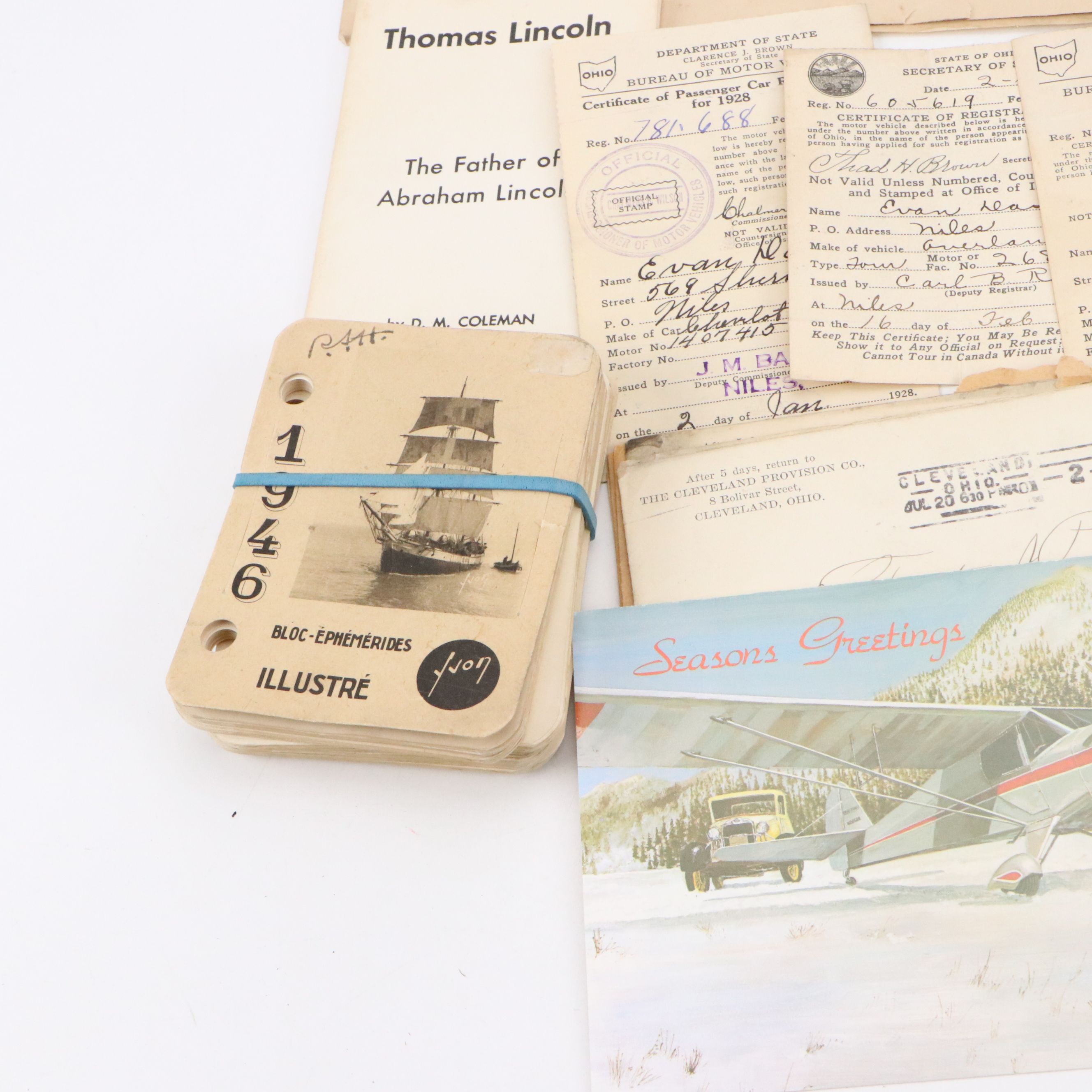 Victorian Advertising Cards, Letters with Booklets, Car Registrations and More