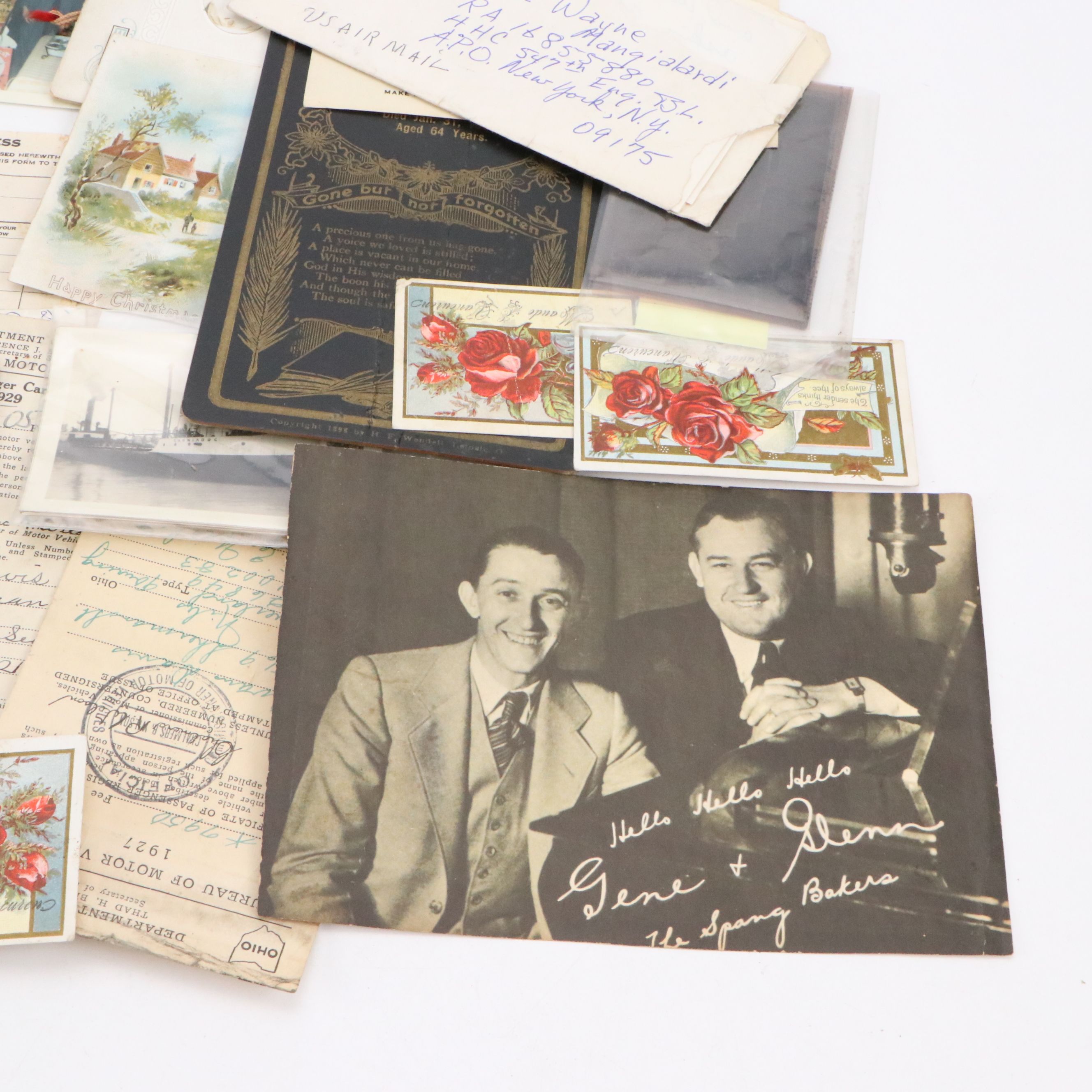 Victorian Advertising Cards, Letters with Booklets, Car Registrations and More