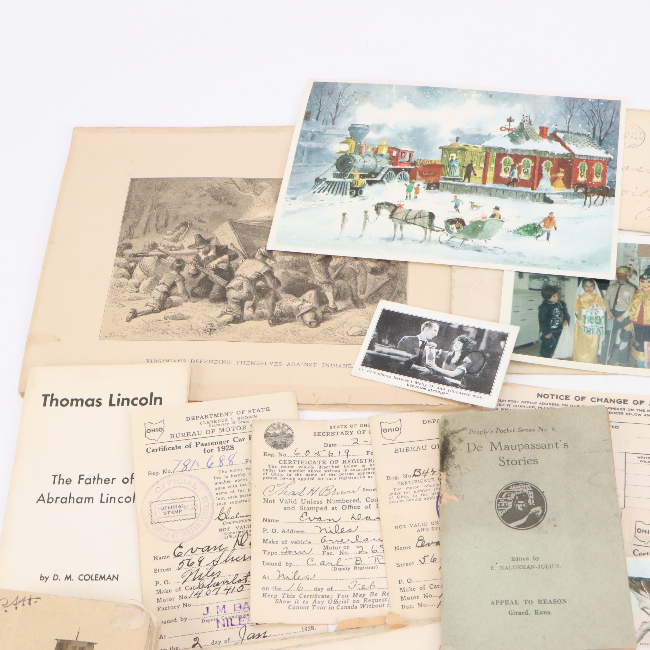 Victorian Advertising Cards, Letters with Booklets, Car Registrations and More