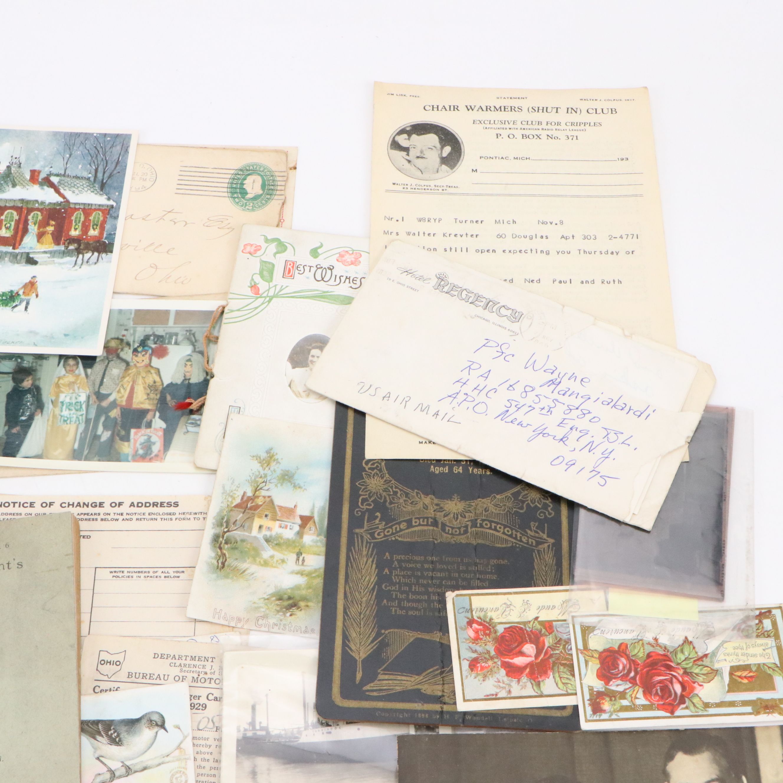 Victorian Advertising Cards, Letters with Booklets, Car Registrations and More
