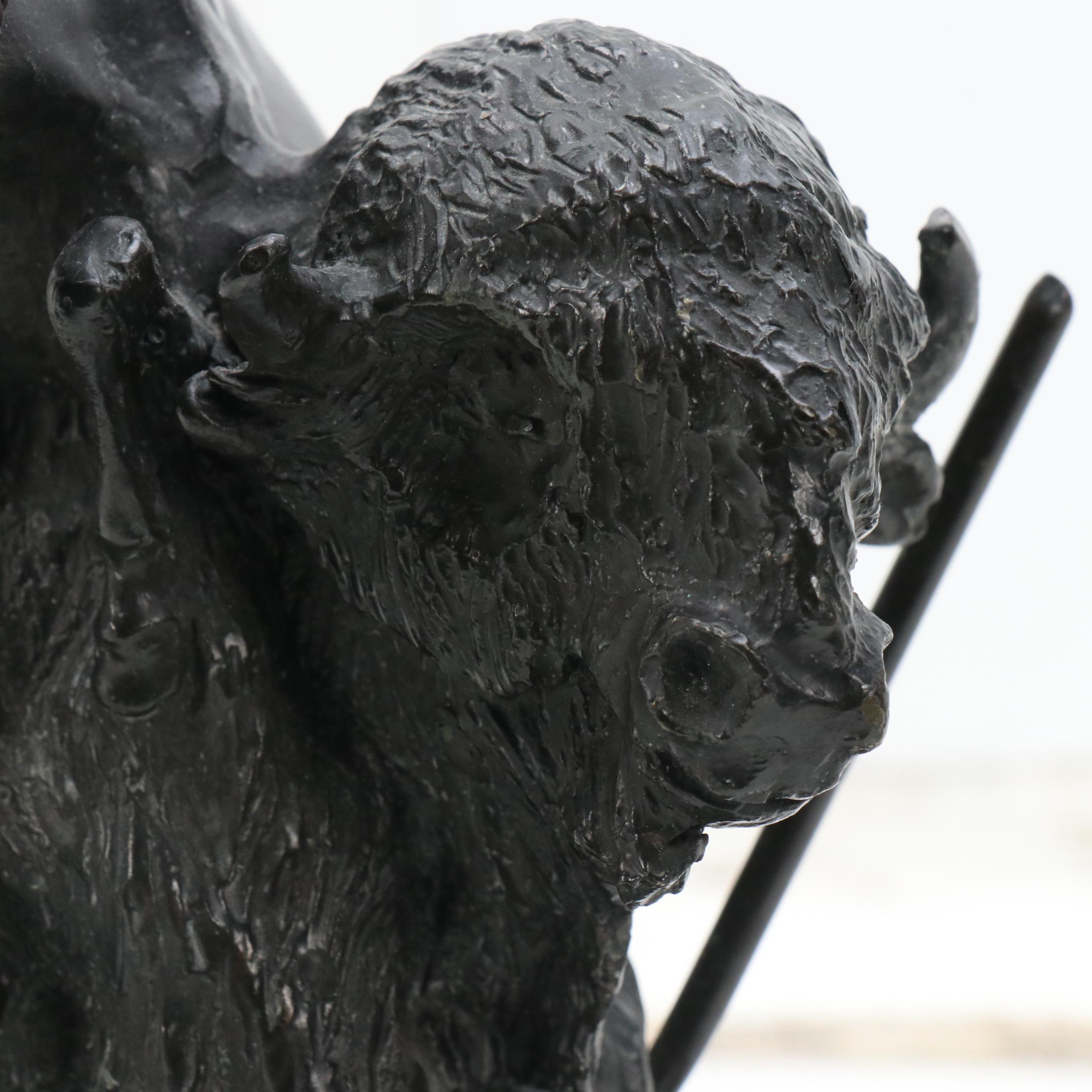 After Frederic Remington Bronze Sculpture "Buffalo Horse"