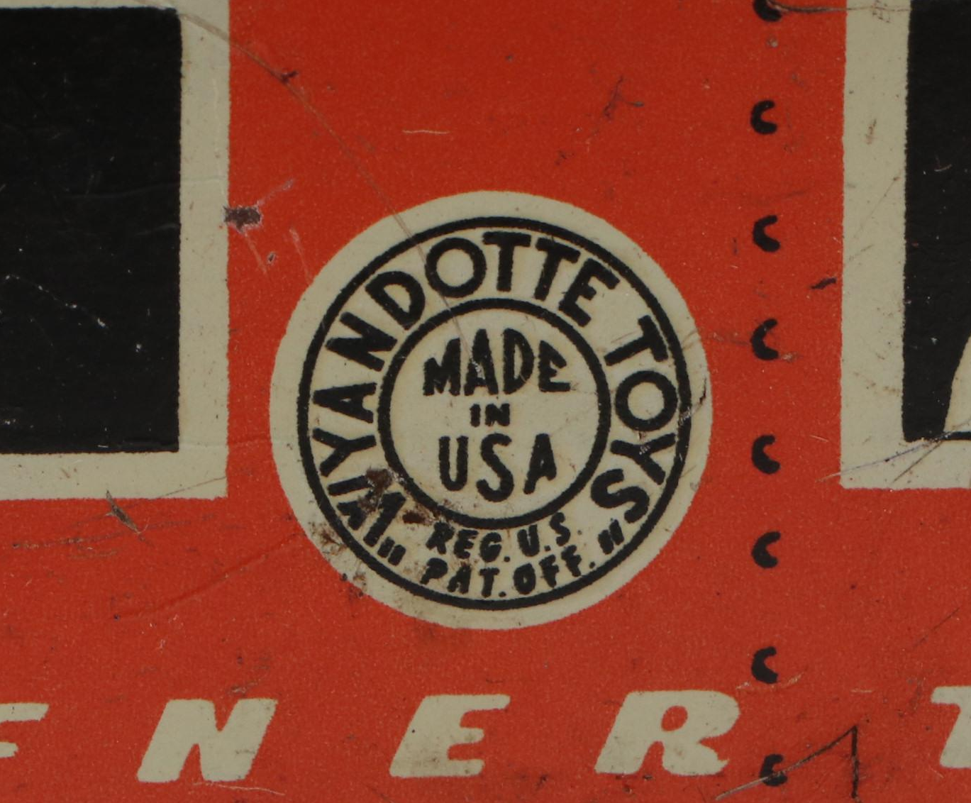 Vintage Hafner Locomotive with Santa Fe Boxcar and Other Tin Litho Train Cars