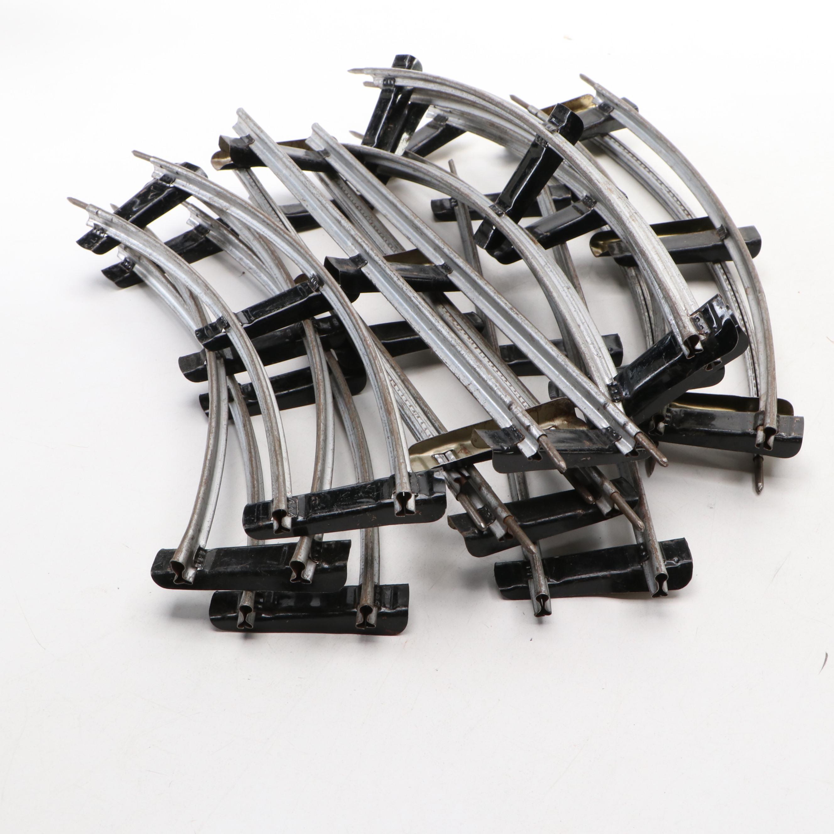 Vintage Hafner Locomotive with Santa Fe Boxcar and Other Tin Litho Train Cars