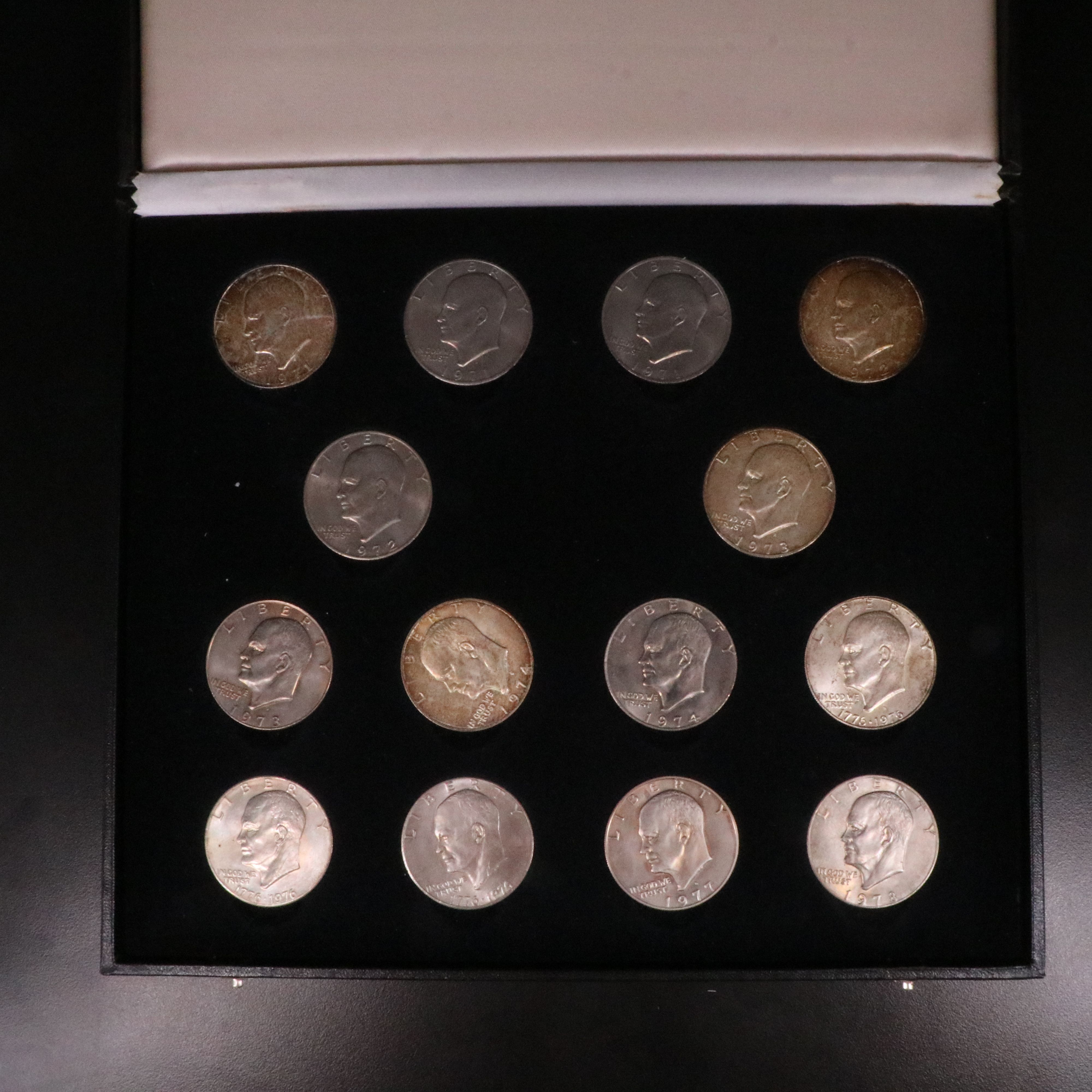 Eisenhower Dollar 14-Coin Set, Including Silver Issues