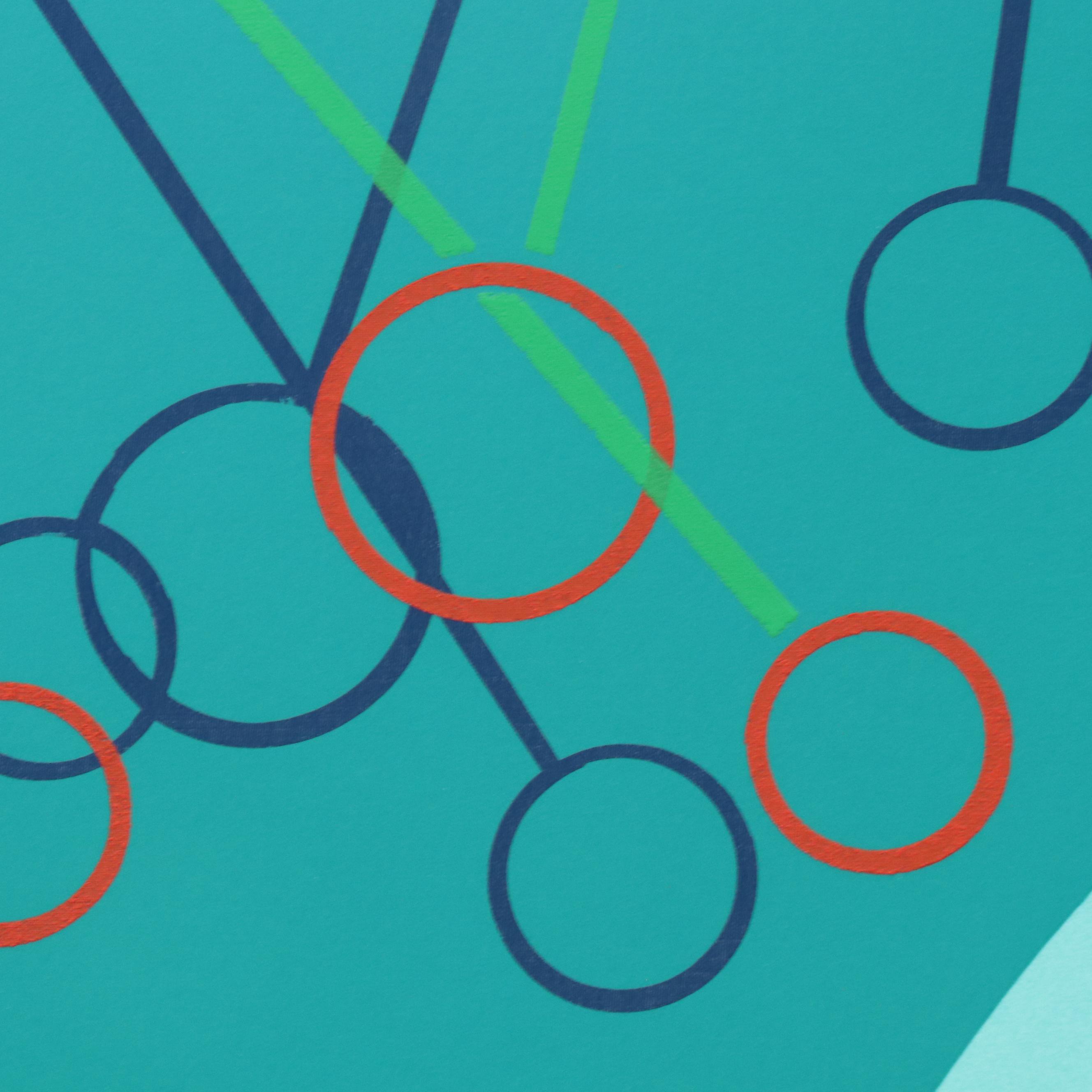 Nobuteru Shimotakahara Op Art Serigraph "Composition of Time and Space"