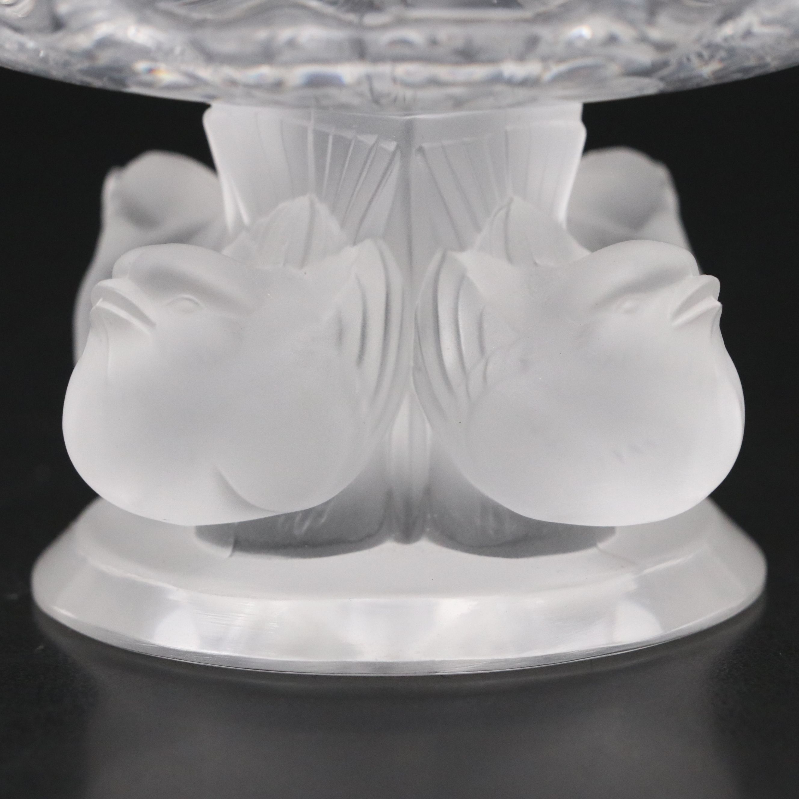Lalique "Nogent" Crystal Footed Bowl