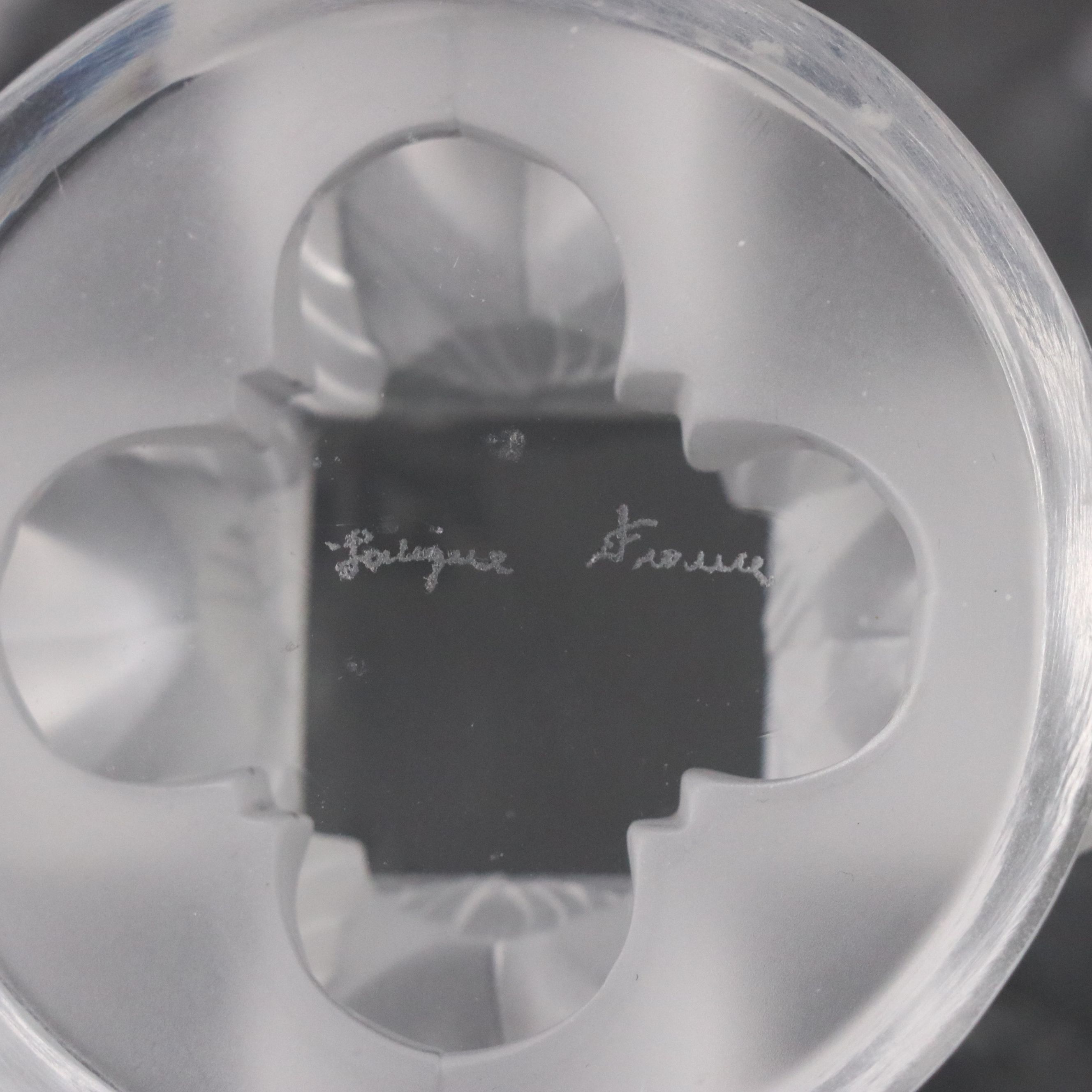 Lalique "Nogent" Crystal Footed Bowl