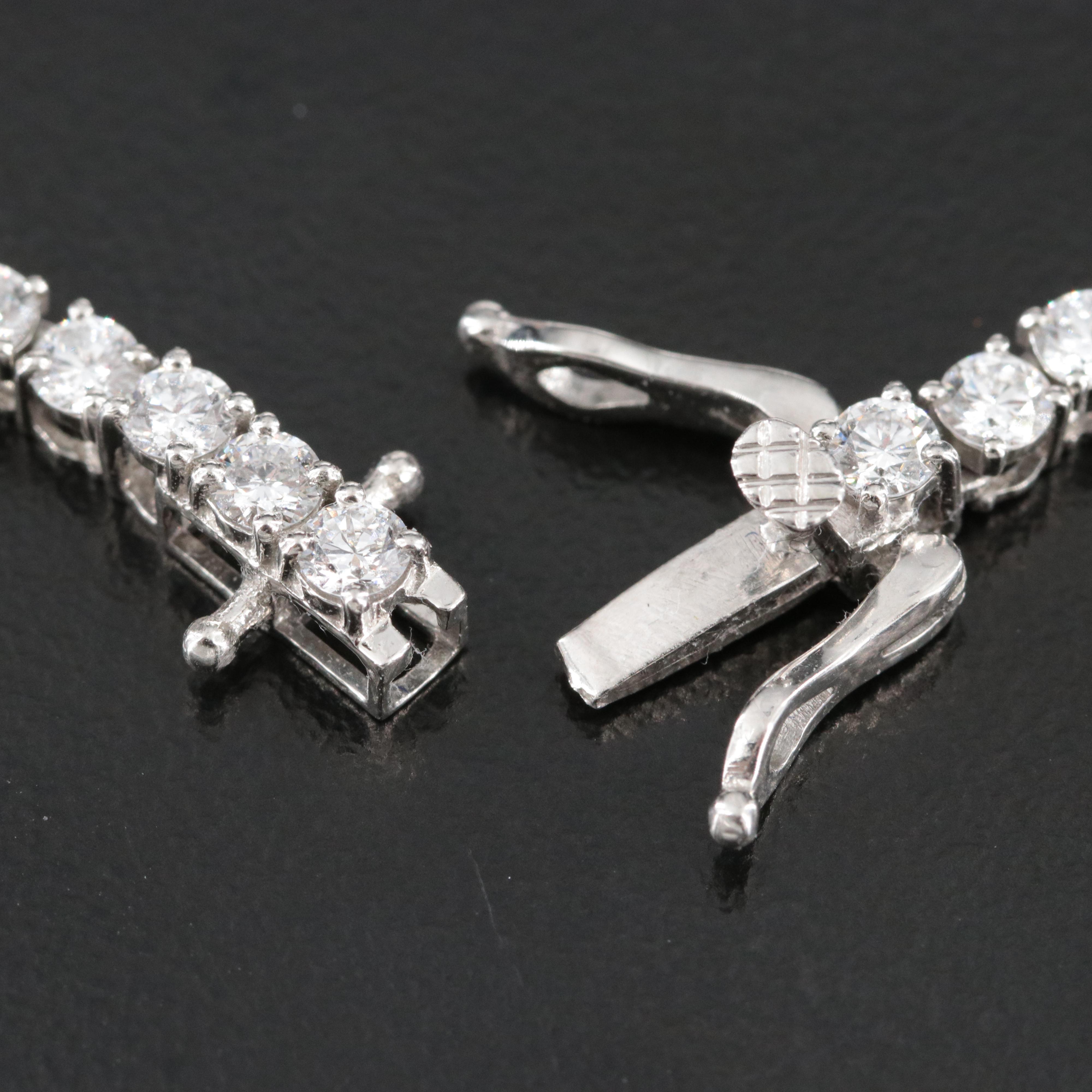 Platinum 16.57 CTW Lab Grown Diamond Riviera Necklace