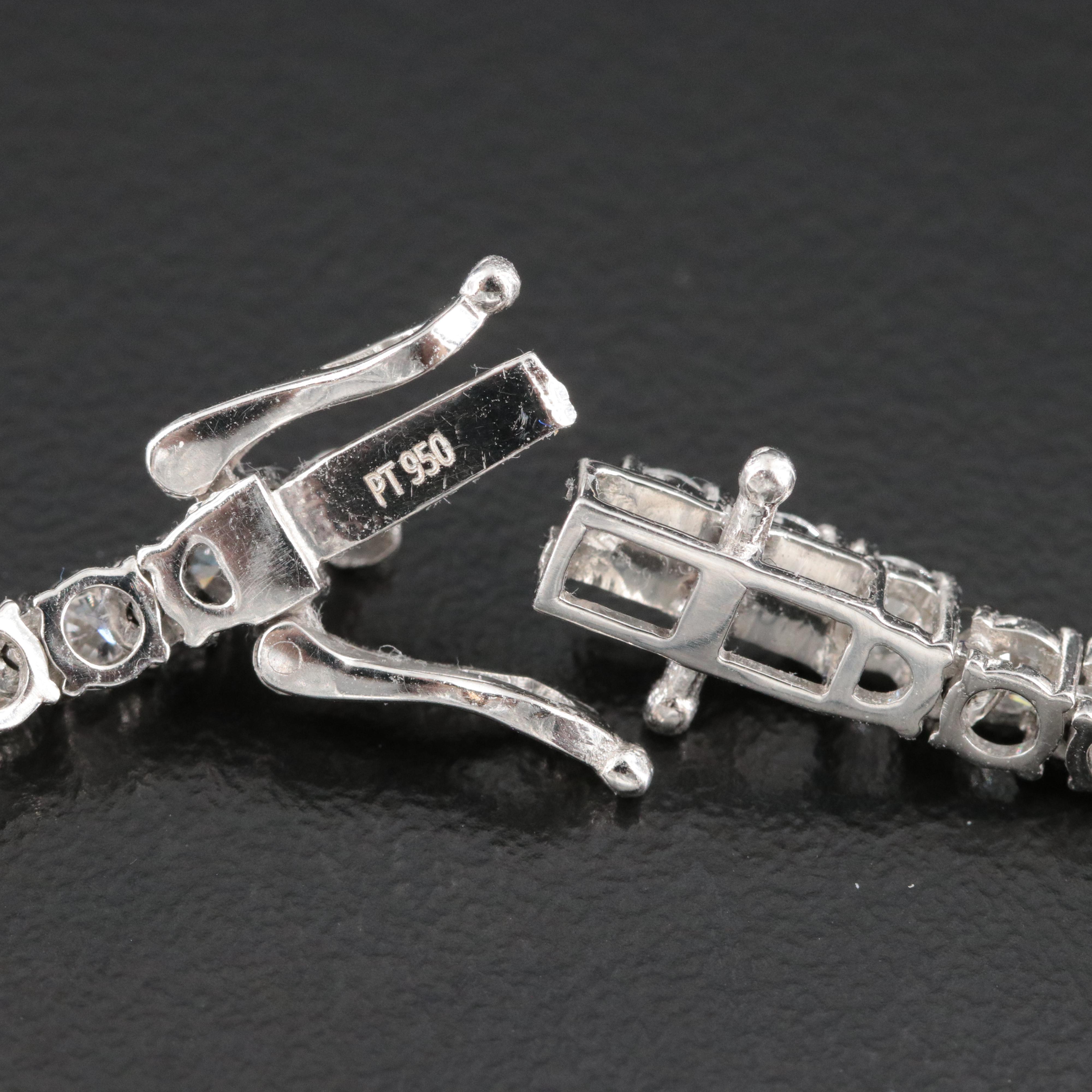 Platinum 16.57 CTW Lab Grown Diamond Riviera Necklace