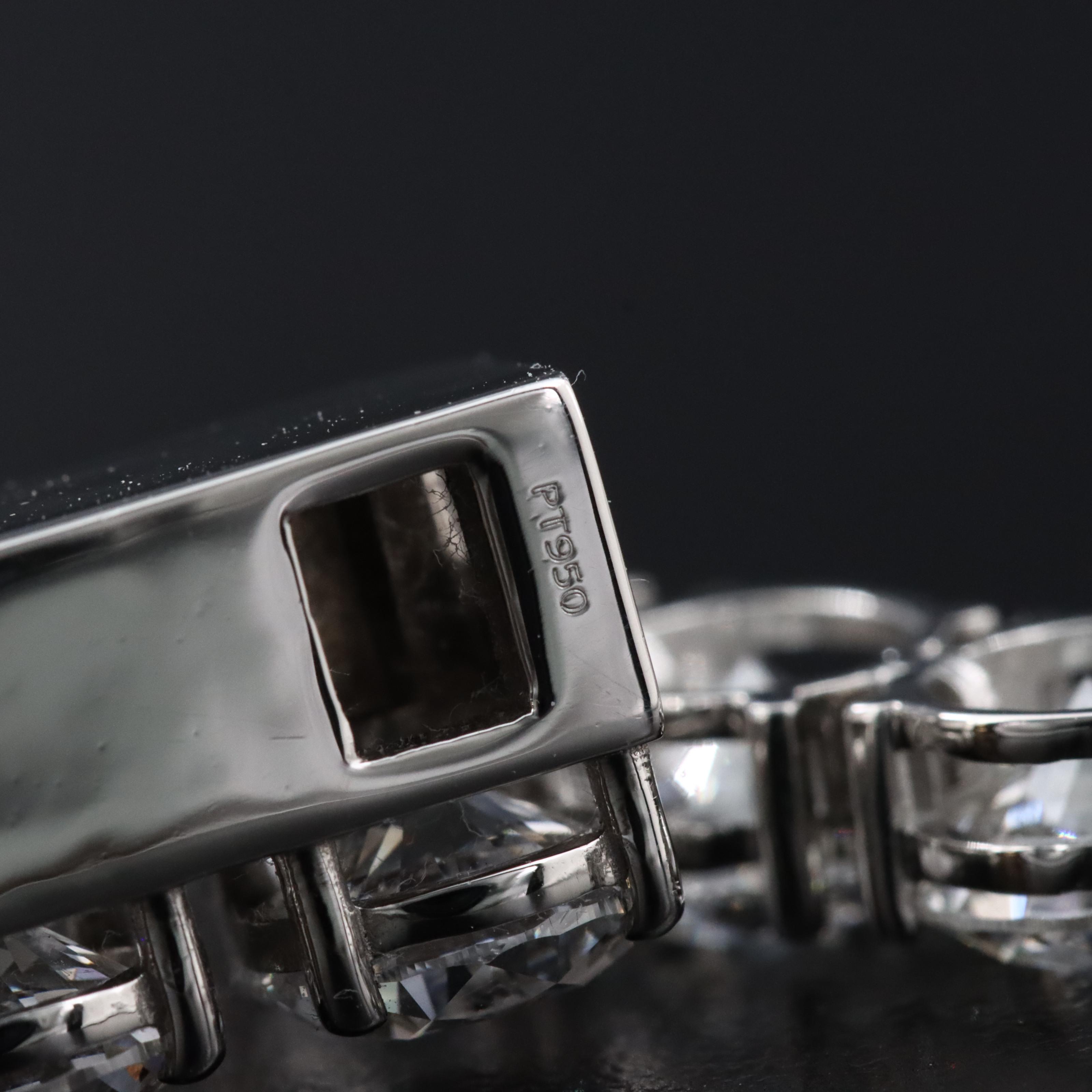 Platinum 94.82 CTW Lab Grown Diamond Riviera Necklace with IGI Reports