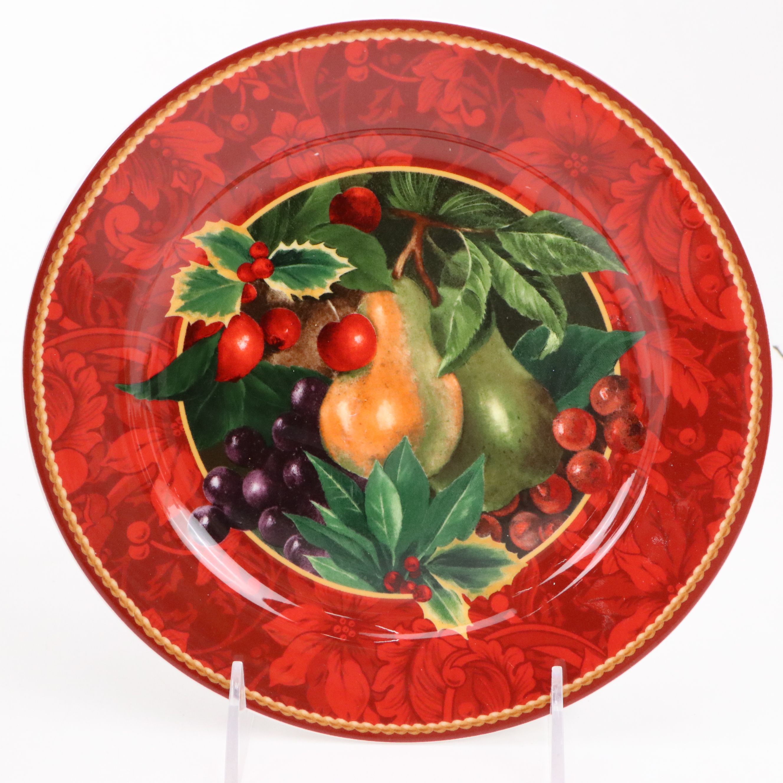Lenox Decorative Vessels with Sakura "Holiday Abundance" Ceramic Salad Plates