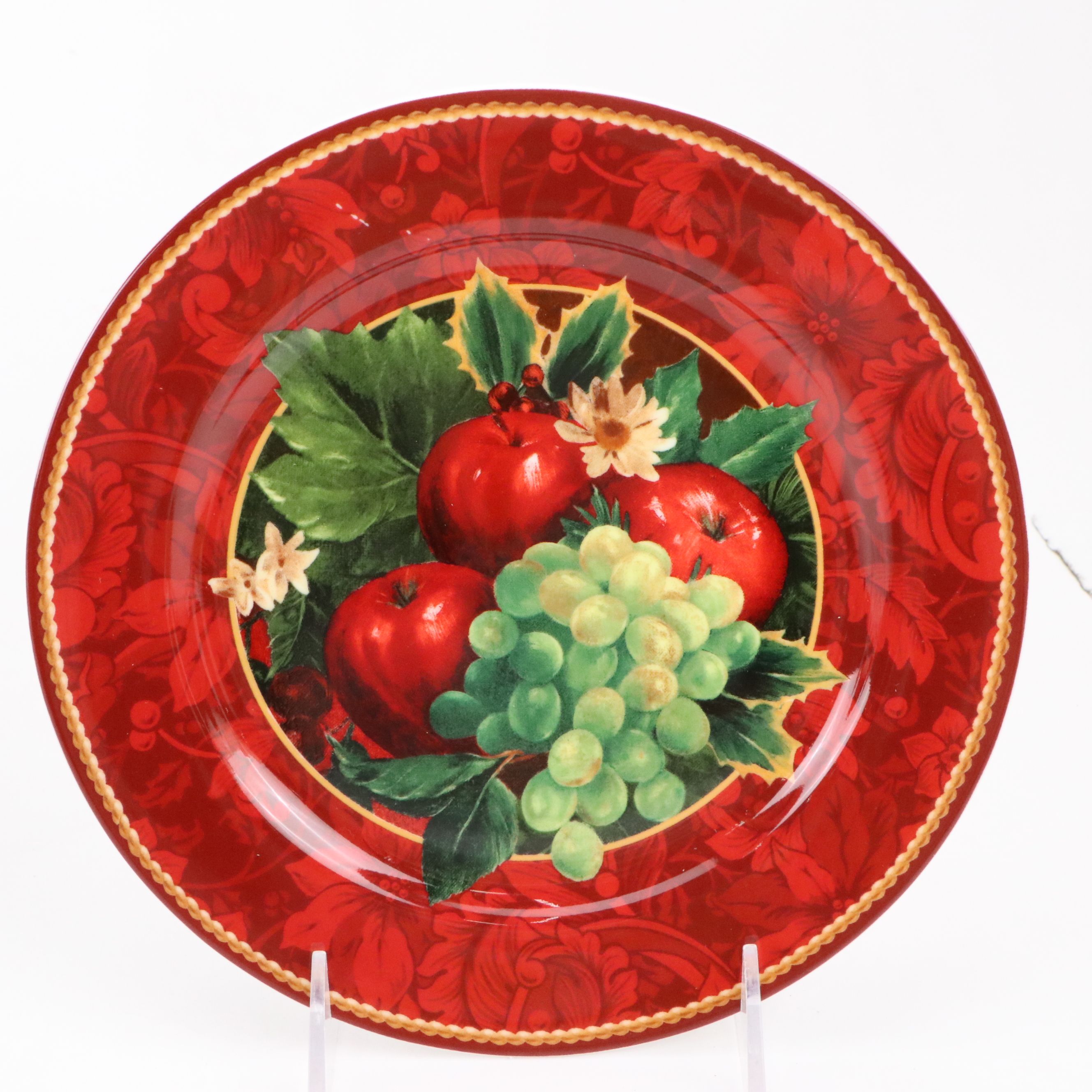 Lenox Decorative Vessels with Sakura "Holiday Abundance" Ceramic Salad Plates