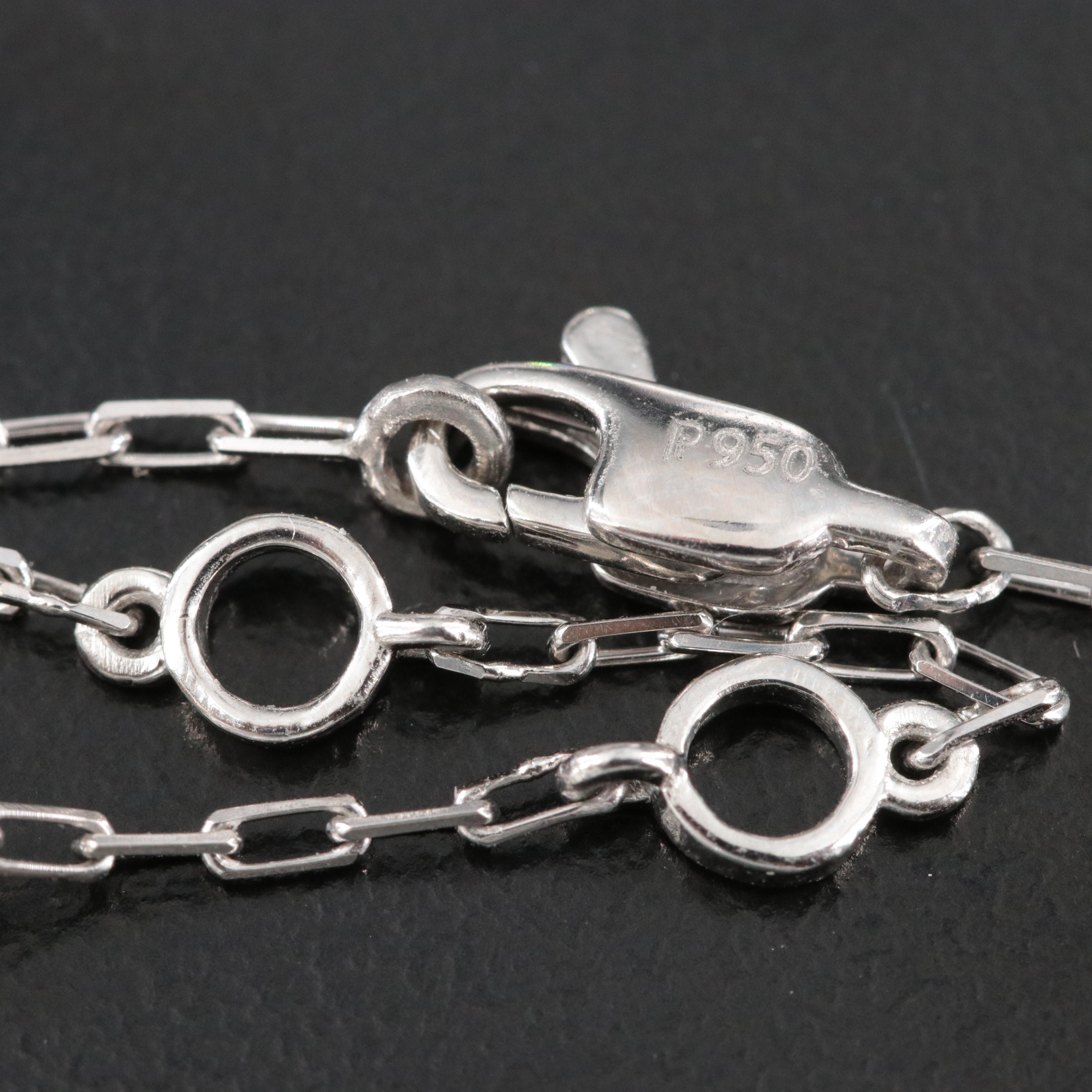 Platinum 4.60 CTW Lab Grown Diamond Station Bracelet