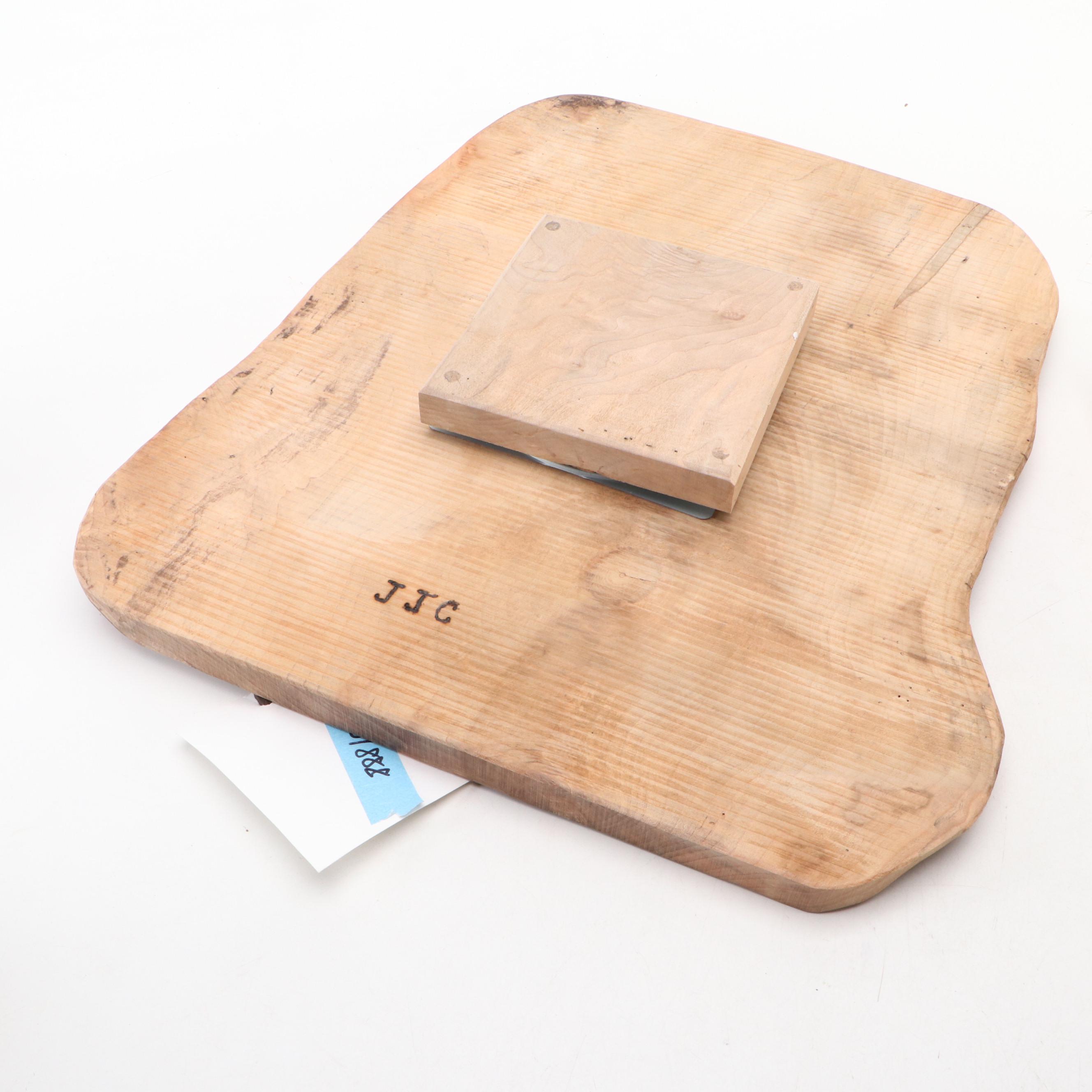 Canadian Larch Wood Cutting Boards with Opux Electric Wine Opener