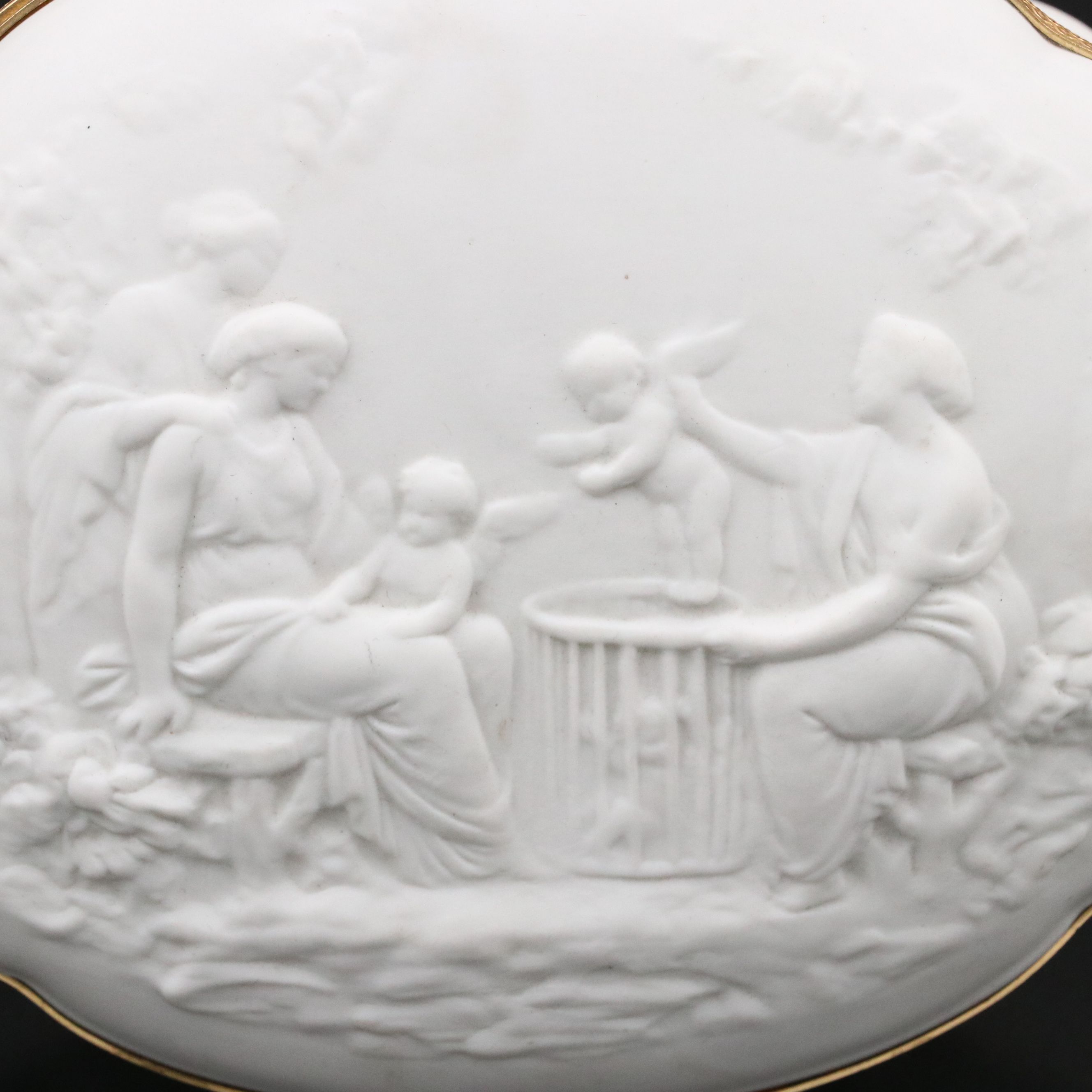 Limoges Baroque Style Bisque Porcelain Box