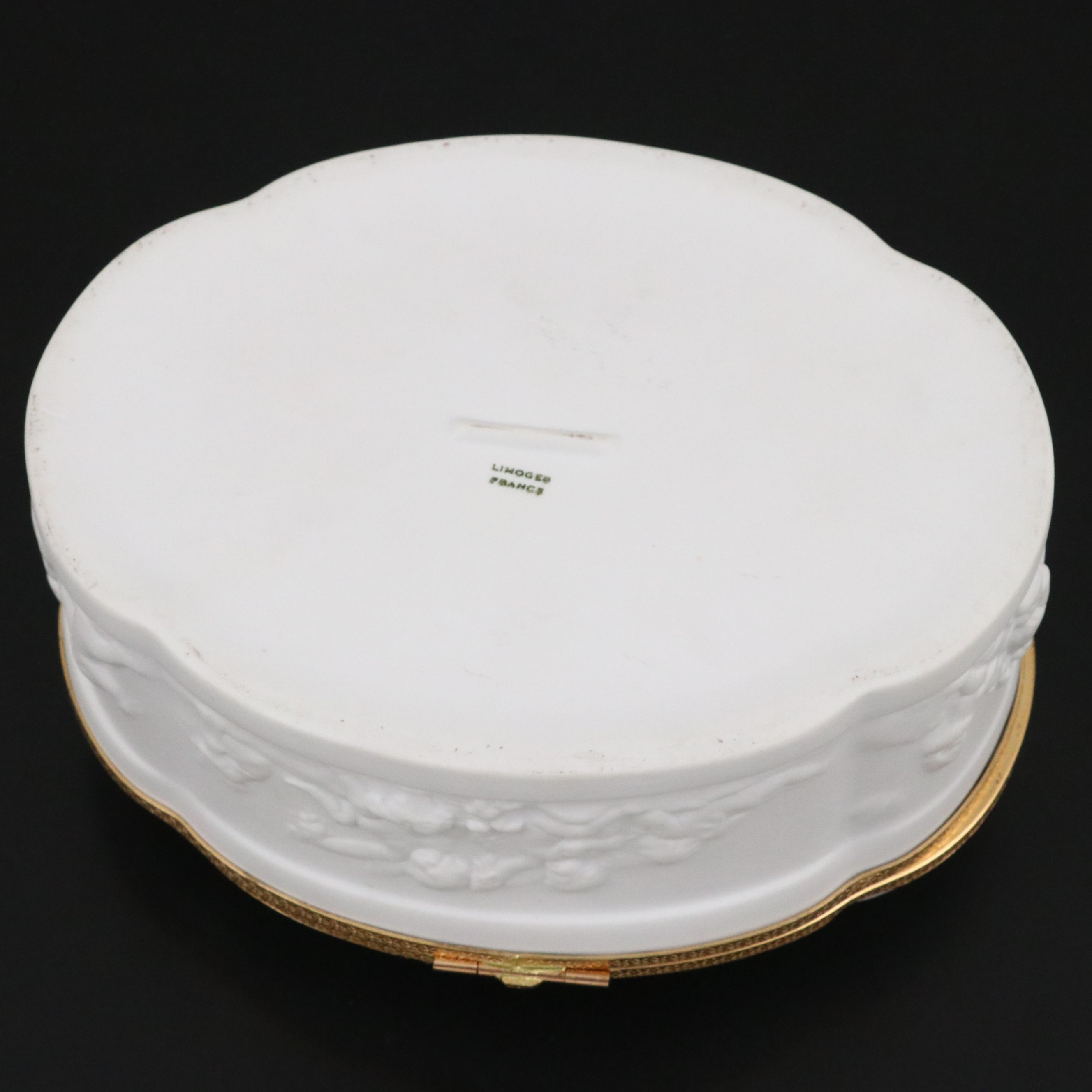 Limoges Baroque Style Bisque Porcelain Box