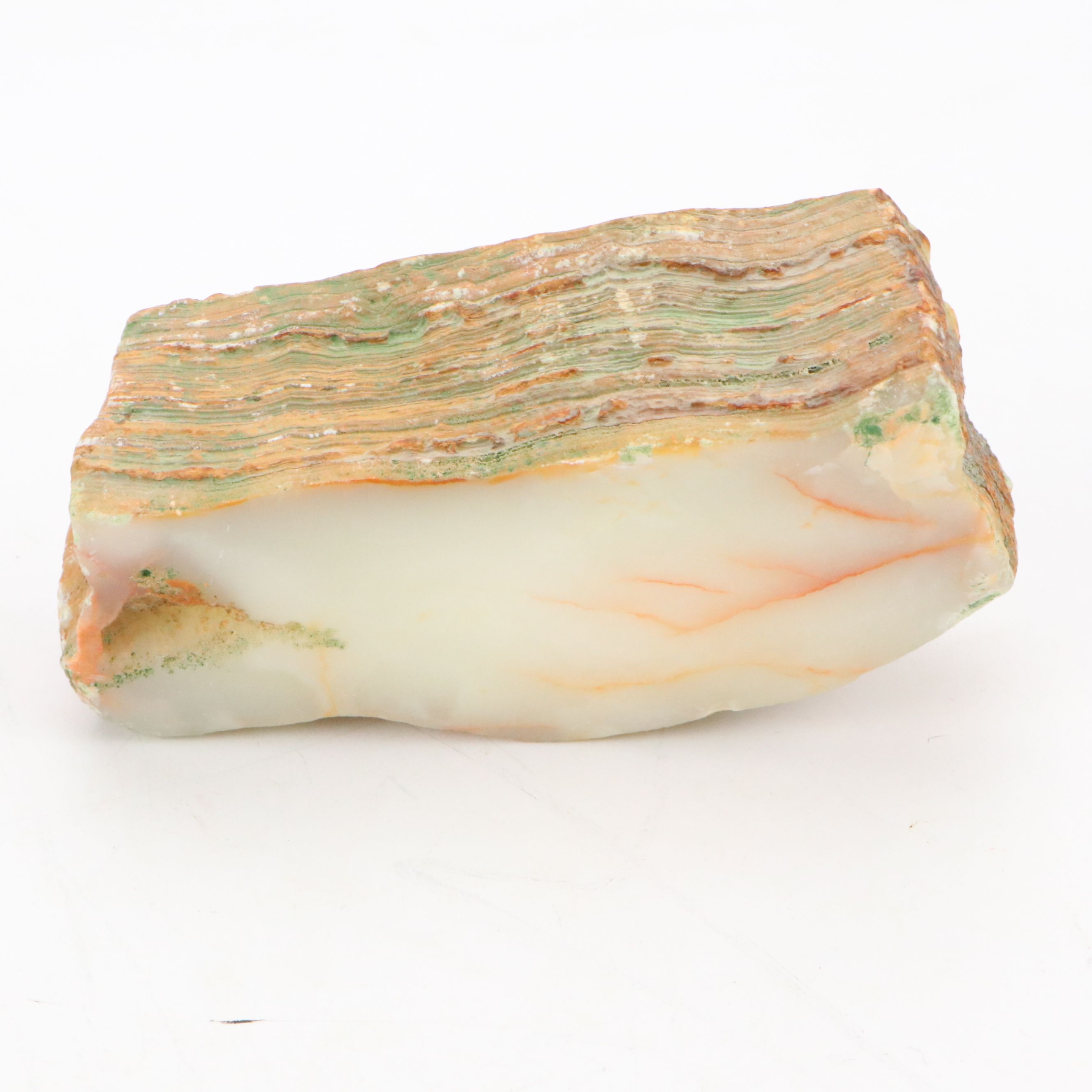 Carved Septarian Nodule Zuni Bear Fetish Figure with Banded Calcite Bowl