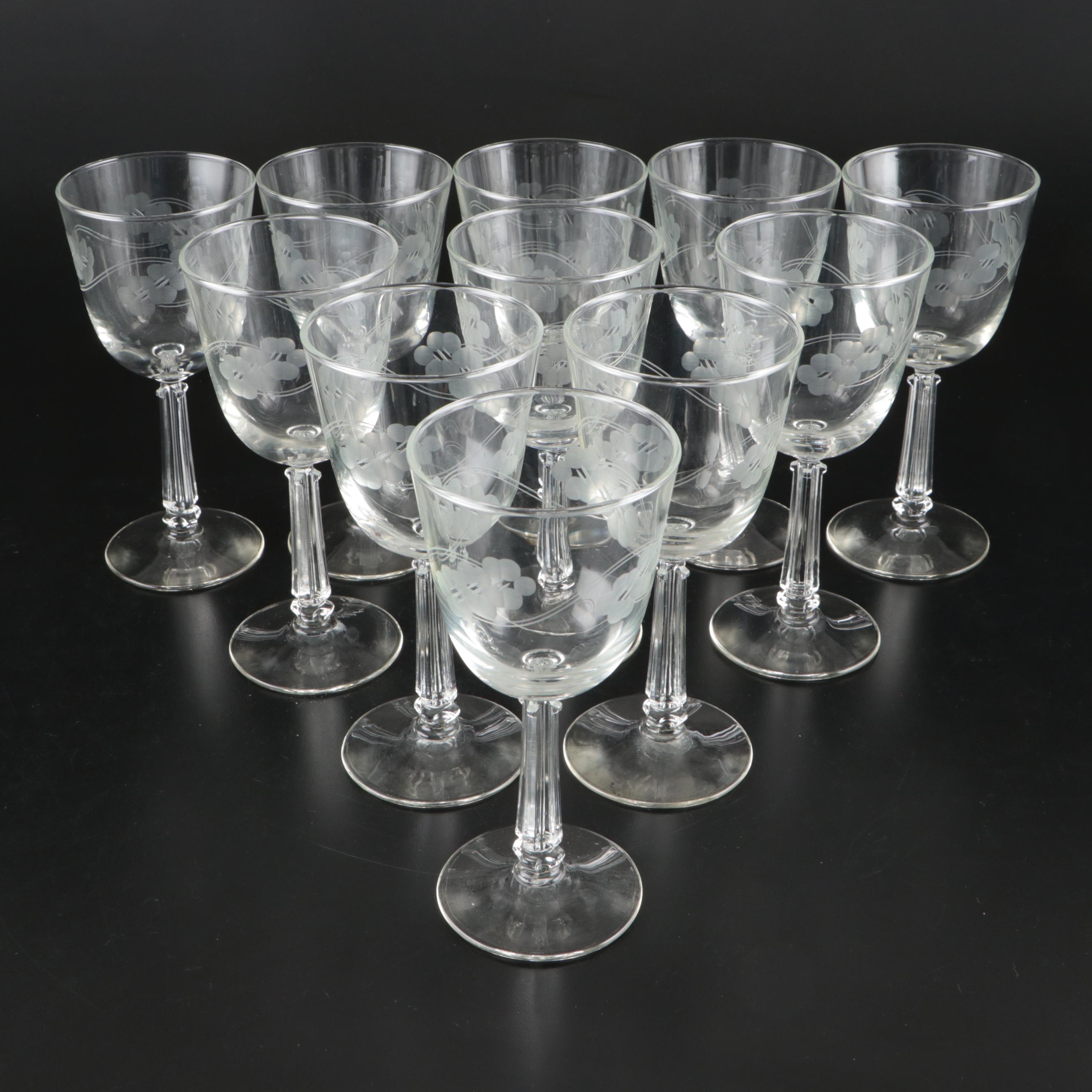 Libbey Glass Company "Brookdale" Wine Glasses